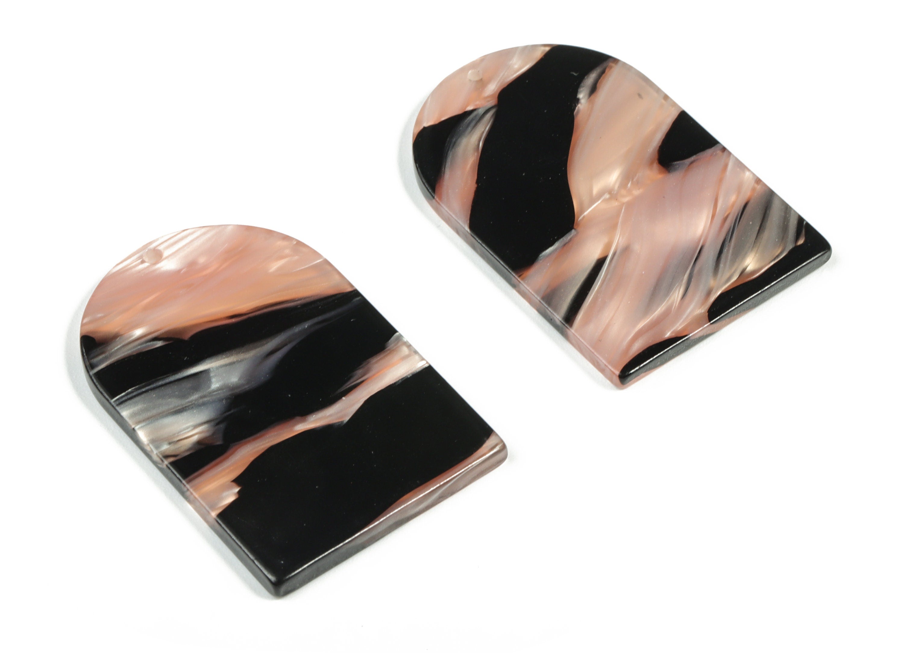 Acrylic D Earring Charms - Acrylic D Pendant - Earring Finding - Jewelry Making Supplies - Color Code:A572 - 39.96x25.64x2.6mm - AC2229-A572 - DOMEDBAZAAR