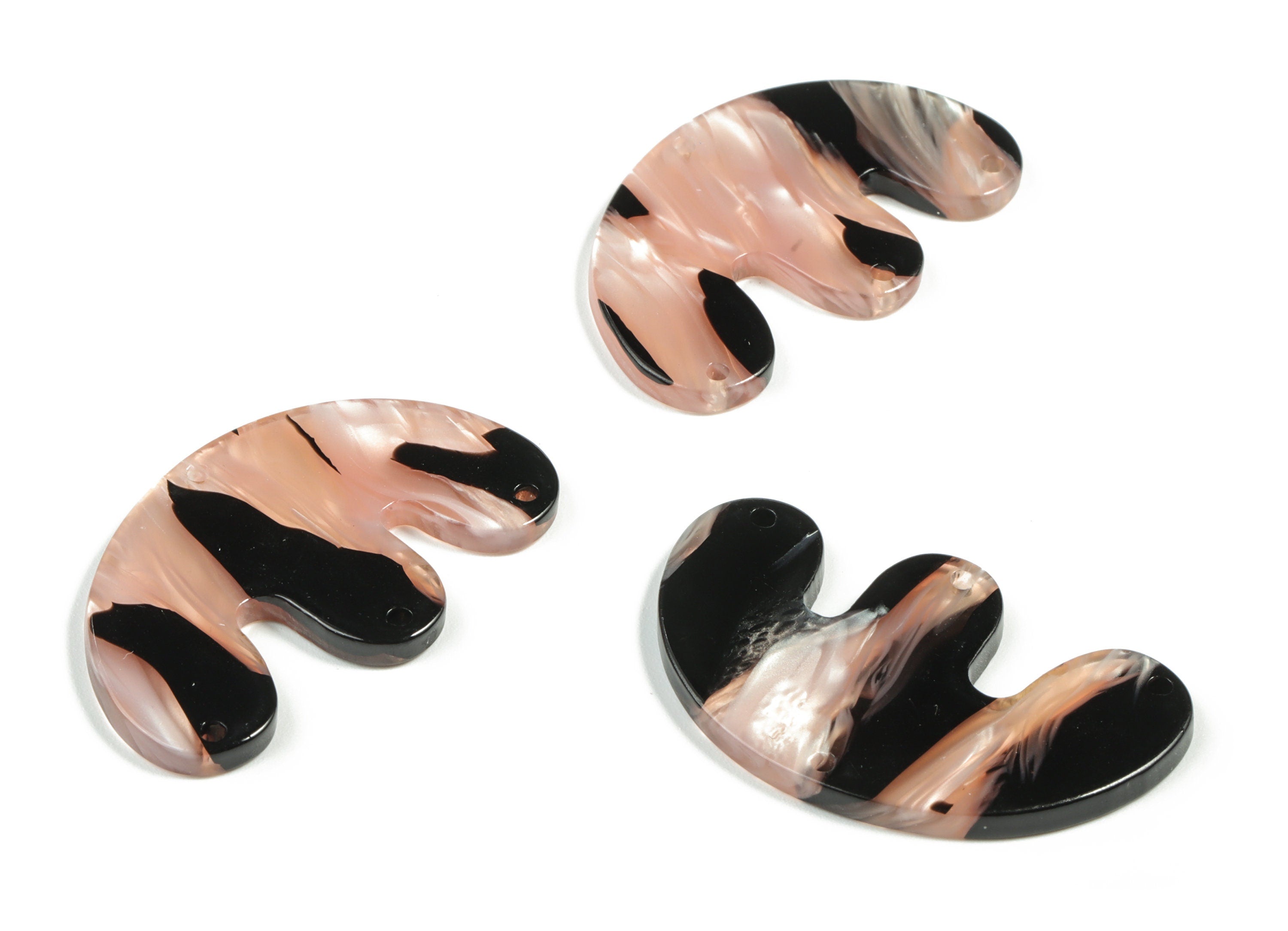 Acrylic E Earring Connector - Acrylic Geometry Charms - Jewelry Making Supplies - Color Code:A572 - 39.66x24.6x2.63mm - AC2230-A572 - DOMEDBAZAAR