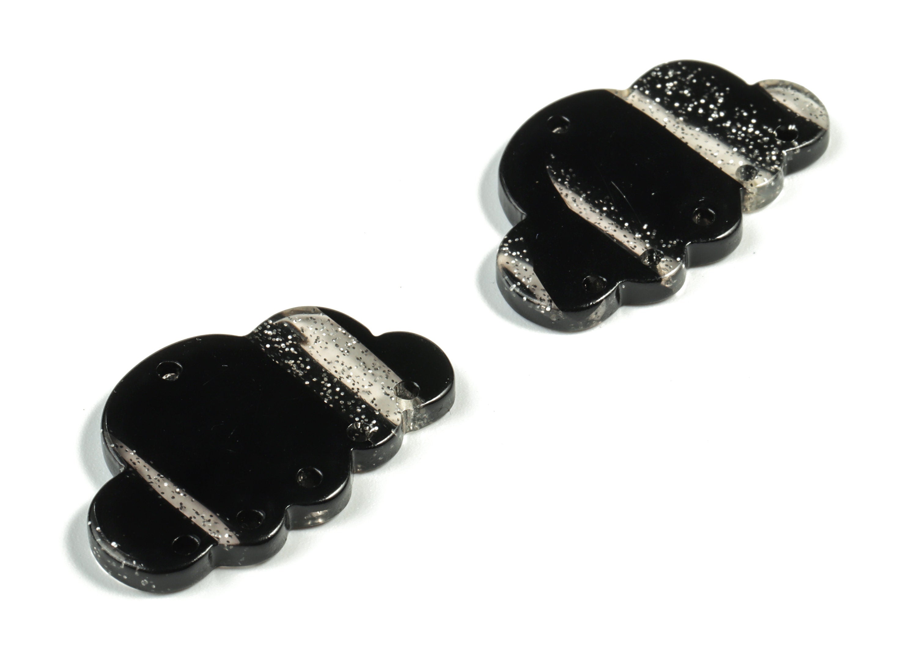 Acrylic Could Earring Connector - Acrylic Could Charms - 6 Holes - Jewelry Making Supplies - Color Code:A567 - 30x18.73x2.58mm - AC2231-A567 - DOMEDBAZAAR