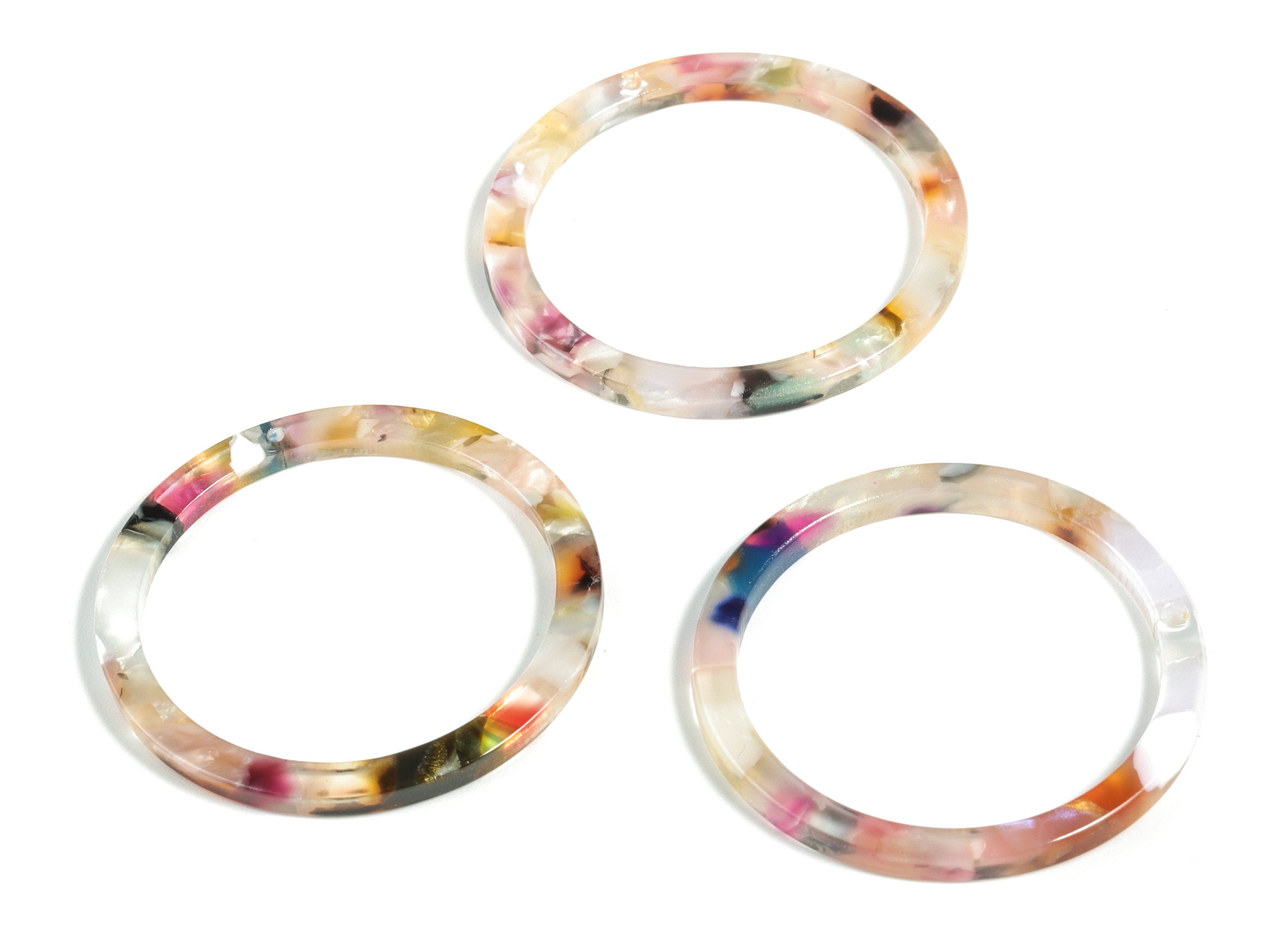 Acetate Circle Charms - Circle Earrings and Pendant - Earring Findings - Jewelry Supplies - Color Code:A59 - 36.5x36.5x2.6mm - AC1120-A59 - DOMEDBAZAAR