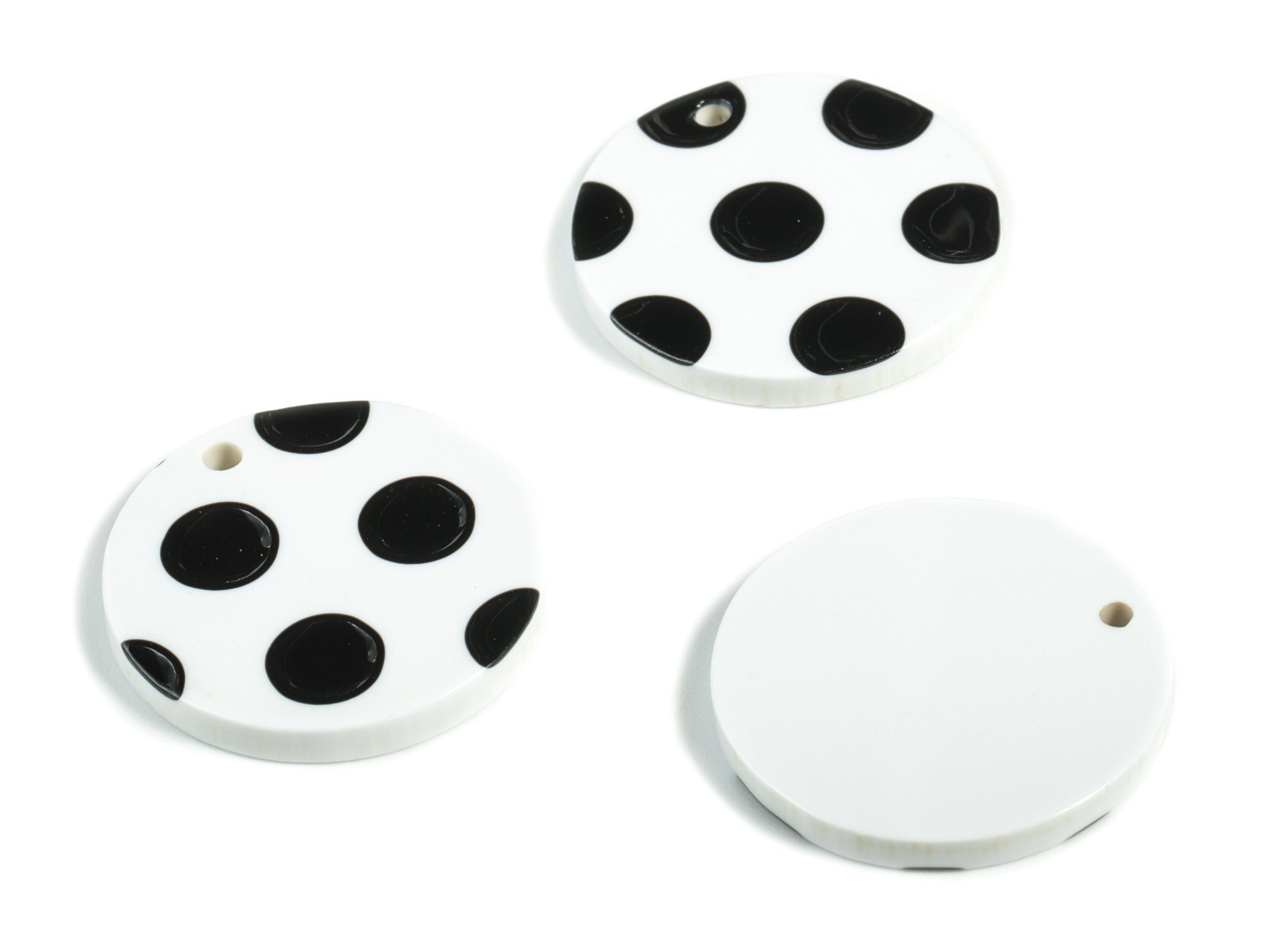 Acetate Round Charms - Coin Earrings and Pendant - Earring Findings - Jewellery Supplies - Color Code: A277 - 23.6x23.6x1.54mm - AC1076-A277 - DOMEDBAZAAR