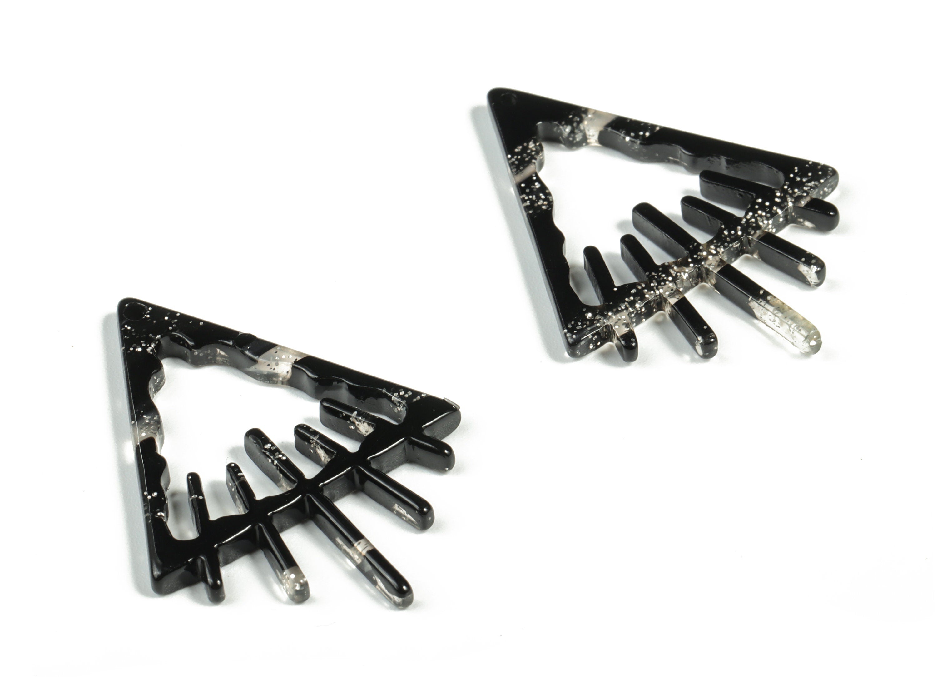 Acrylic Triangle Earring Charms - Acrylic Triangle Pendant - Jewelry Making Supplies - Color Code:A567 - 37.98x28.63x2.57mm - AC2233-A567 - DOMEDBAZAAR