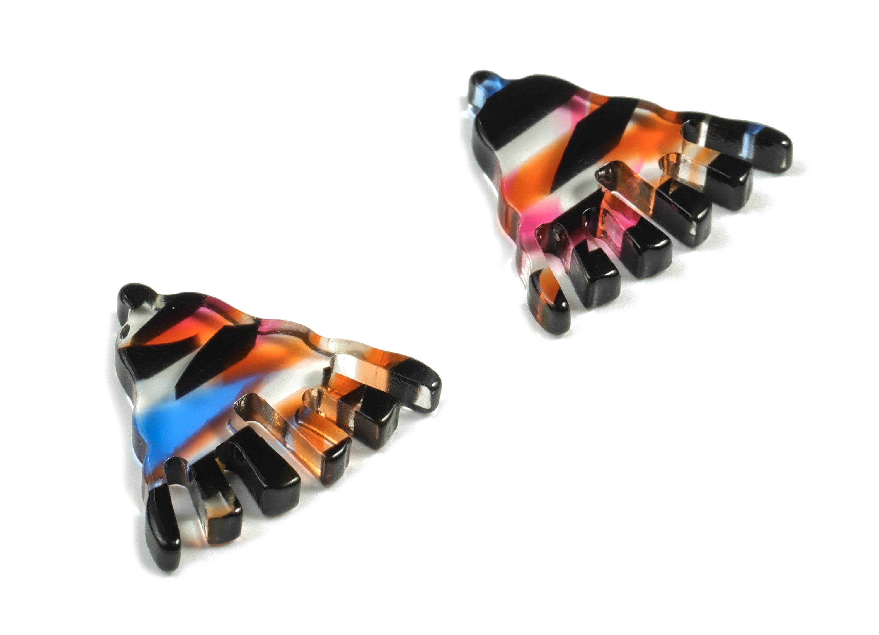Acrylic Palm Earring Charms - Acrylic Palm Pendant - Jewelry Making Supplies - Color Code:A565 - 20.39x18.48x2.91mm - AC2234-A565 - DOMEDBAZAAR