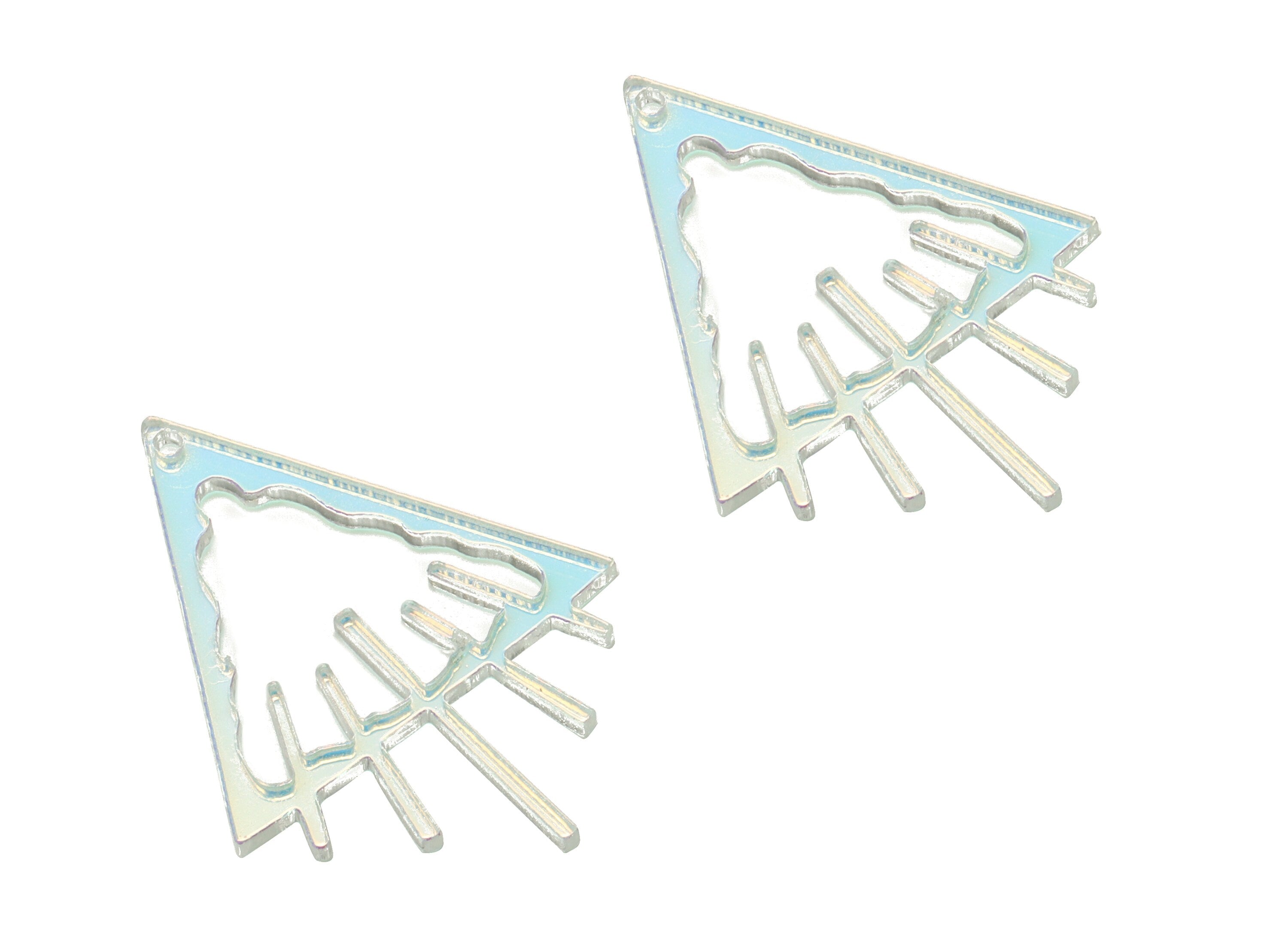 Colorful Acrylic Triangle Earring Charms - Acrylic Triangle Pendant - Jewelry Supplies - Color Code:A575 - 38.15x28.38x1.73mm - AC2233-A575 - DOMEDBAZAAR