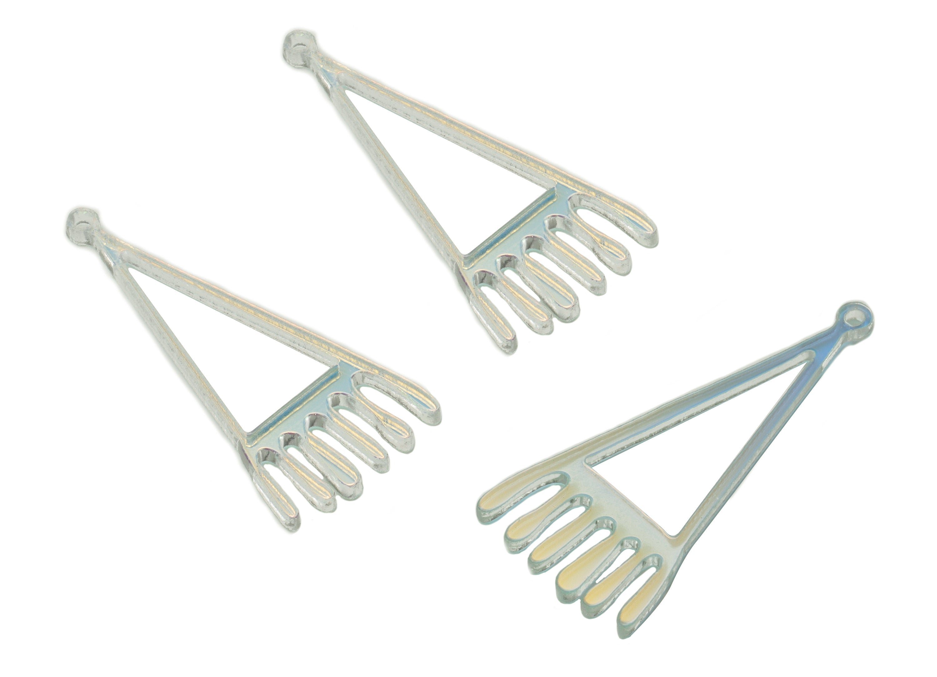 Colorful Acrylic Triangle Earring Charms - Acrylic Triangle Pendant - Jewelry Supplies - Color Code:A575 - 35.35x16.02x1.7mm - AC2241-A575 - DOMEDBAZAAR