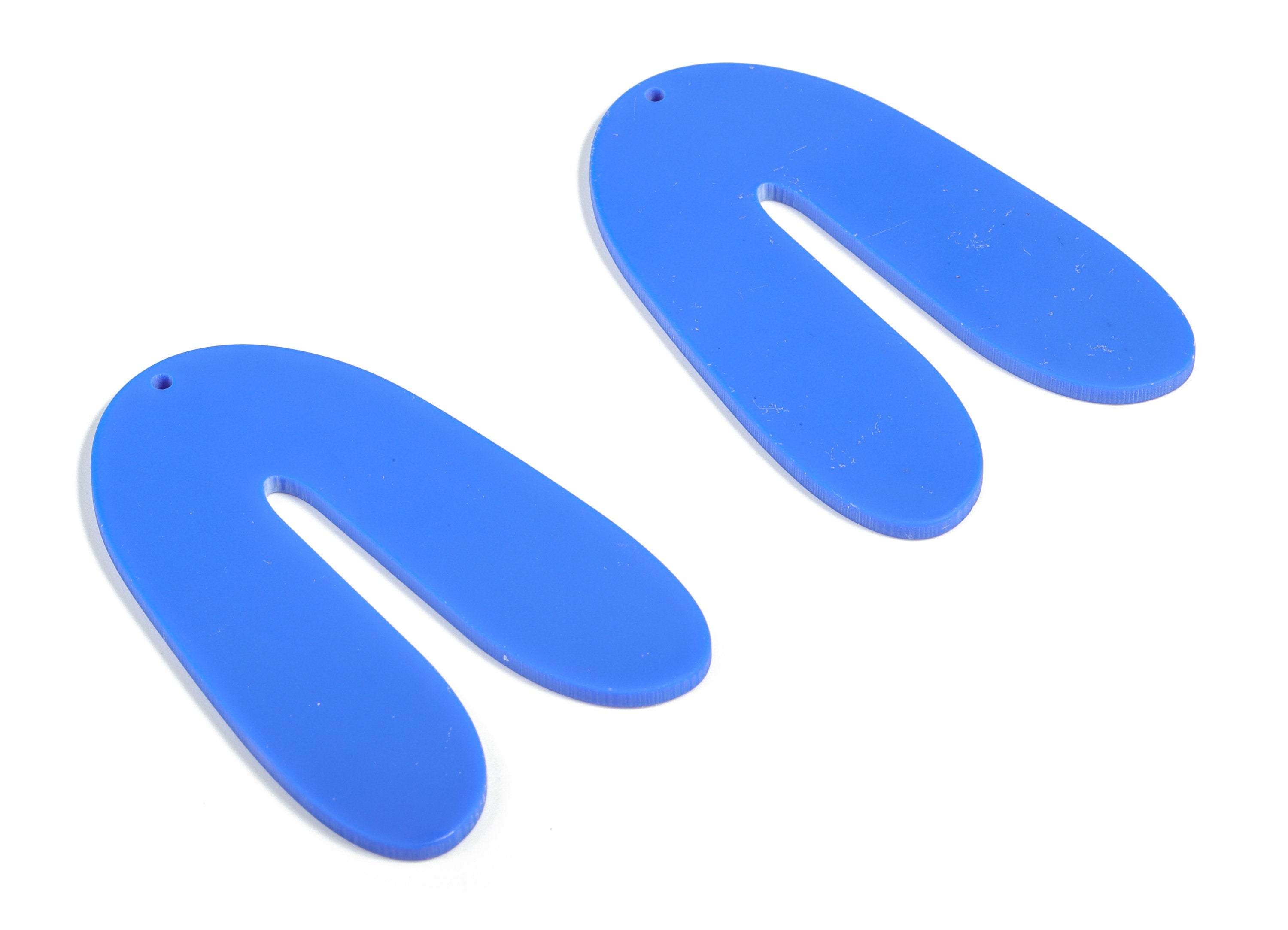 Acrylic U Earring Charms - Matte U Pendant - Earring Finding - Jewelry Making Supplies - Color Code: A522 - 61.03x39.8x2.22mm - AC2210-A522 - DOMEDBAZAAR