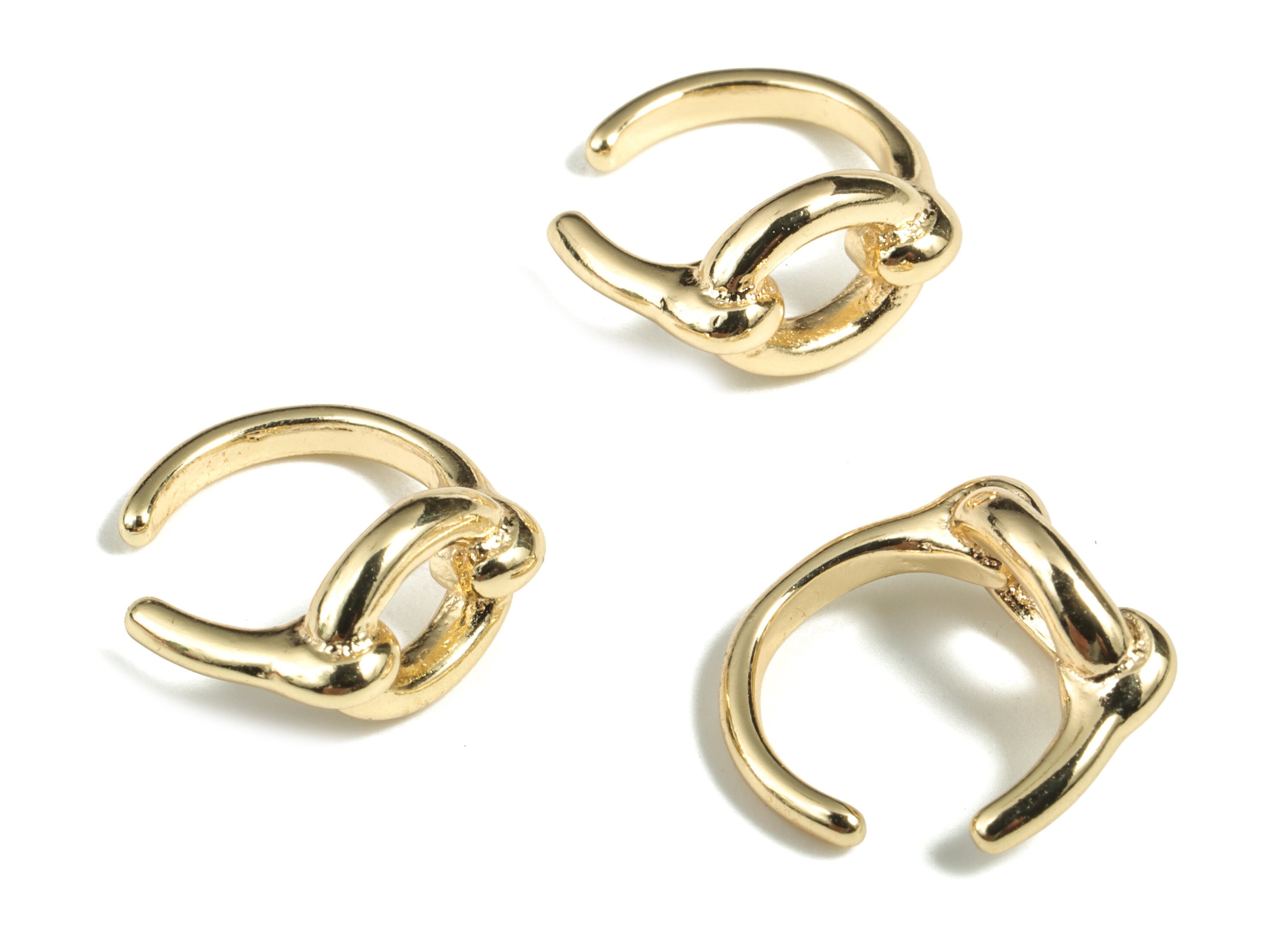 18K Gold Ear Cuff - Gold Hoop Earrings - Tiny Ear Cuff - Earrings for Women – Ear Cuff Jewelry - 15.84 ×14.13 ×2.13mm- RGP2835 - DOMEDBAZAAR