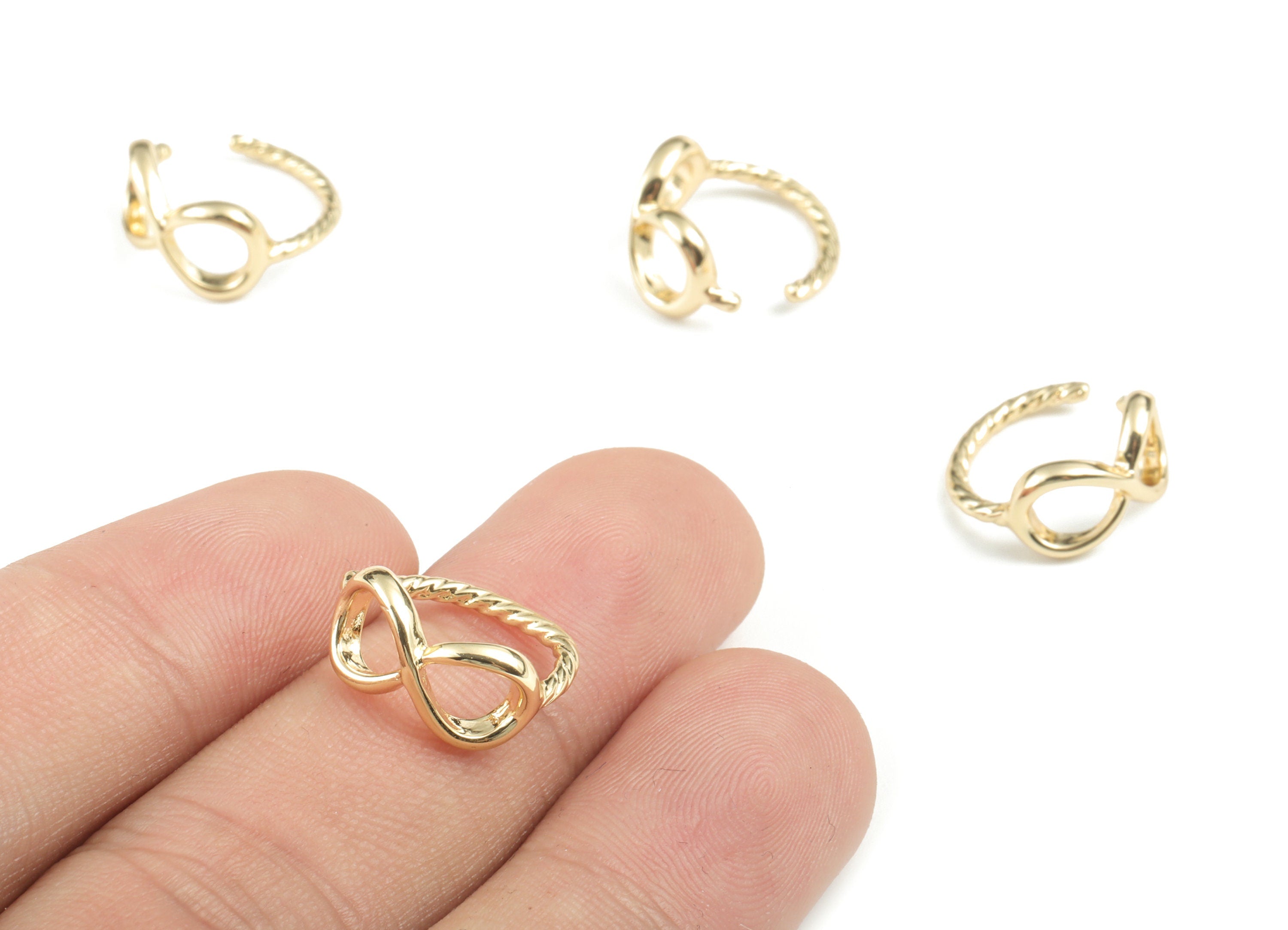 Brass No Piercing Ear Cuff - Gold Ear Cuff – Round Ear Cuff - Piercing Free Earring - Gold Earring - 15.38 x14.55x2.1mm - RGP2911 - DOMEDBAZAAR