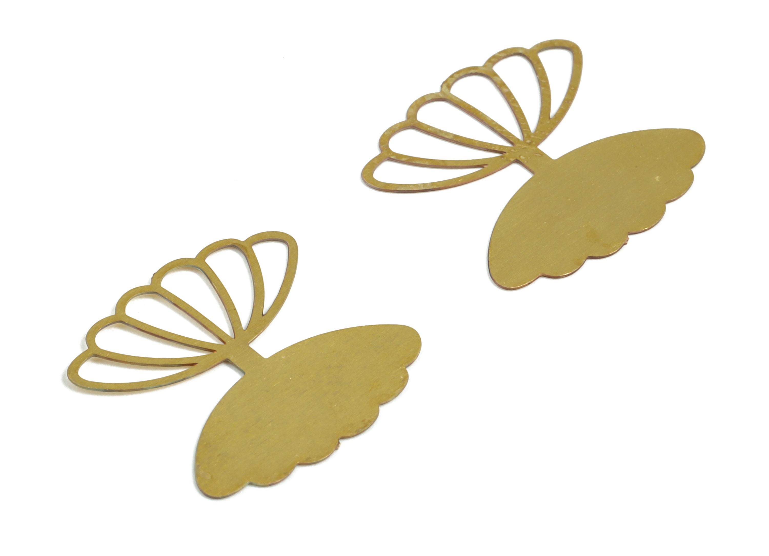 Raw Brass Flower Lotus Charm – Brass Geometric Flower Pendant – Earring Findings – Jewelry Making Supplies – 16.89x16.57x0.29mm – JJC11797 - DOMEDBAZAAR