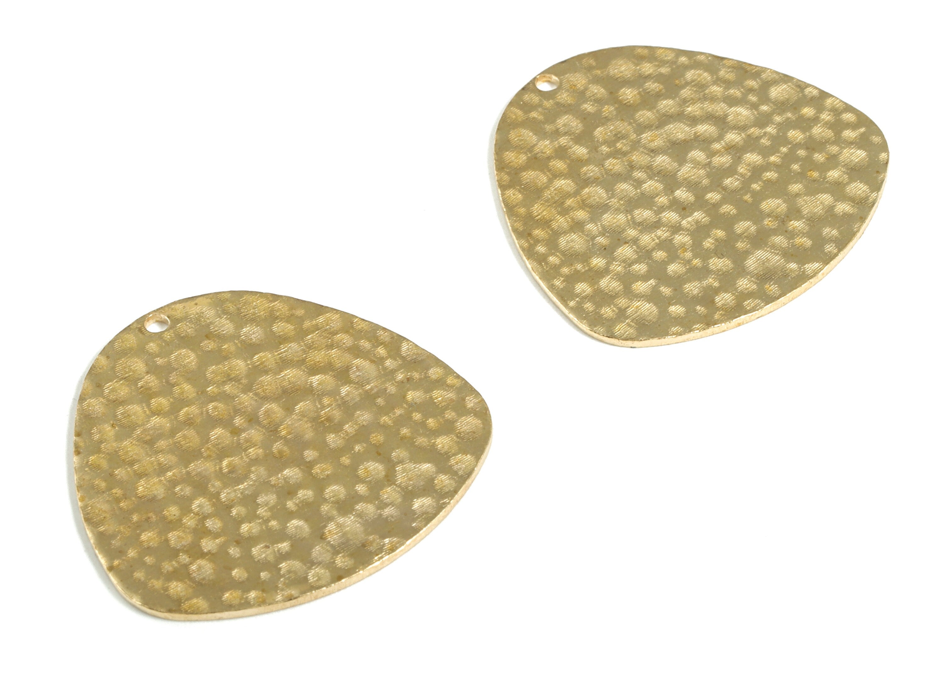 Brass Hammered Geometry Earring Charms - Raw Brass Geometry Pendant - Earring Findings - Jewelry Making Supplies - 27.5x25.7x0.79mm - PP3885 - DOMEDBAZAAR