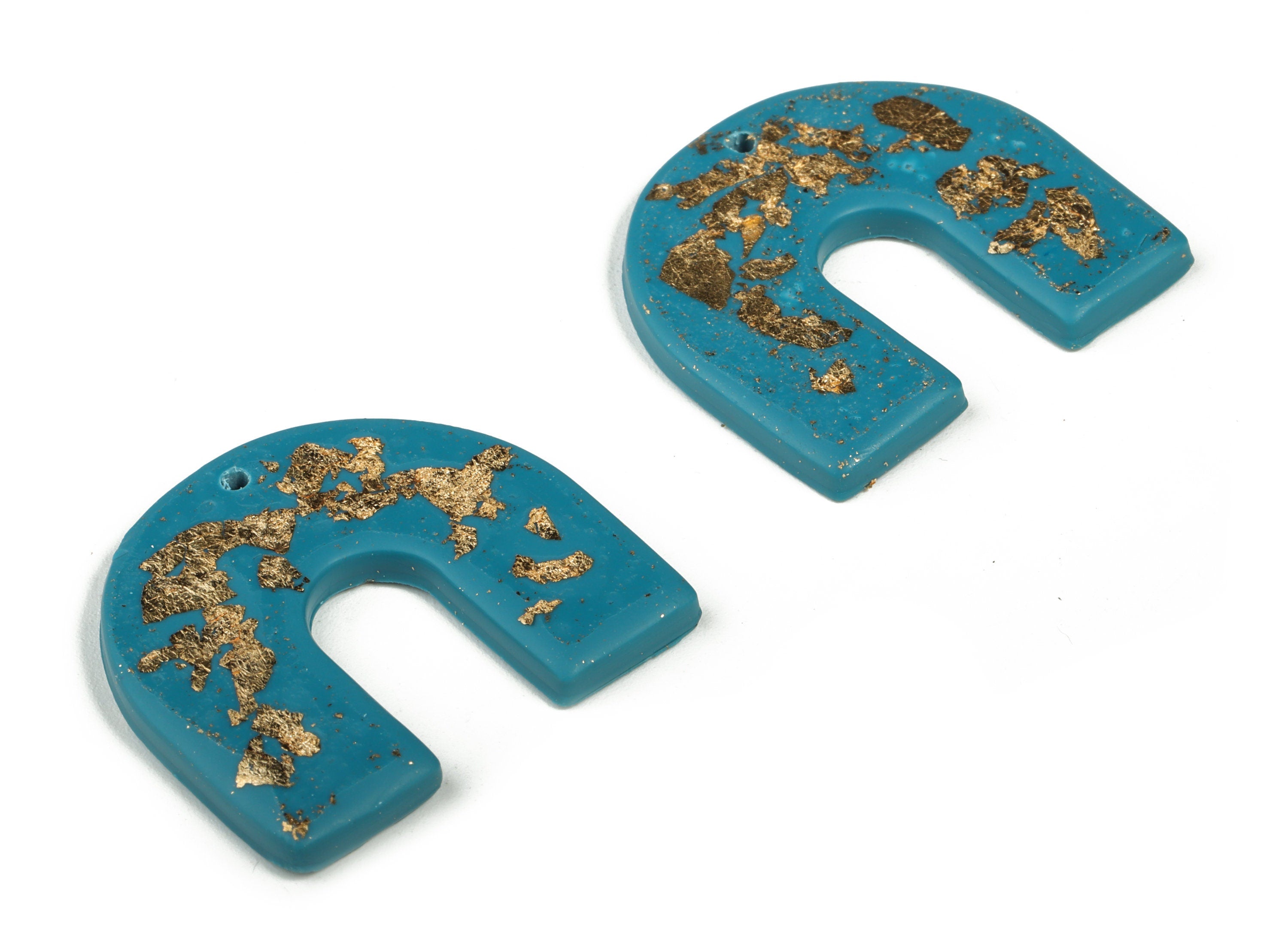 Polymer Clay U Earring Charms - Polymer Clay U Pandant - Earring Findings - Jewellery Handmade - 33.75x30.26x3.11mm - PC2257D - DOMEDBAZAAR