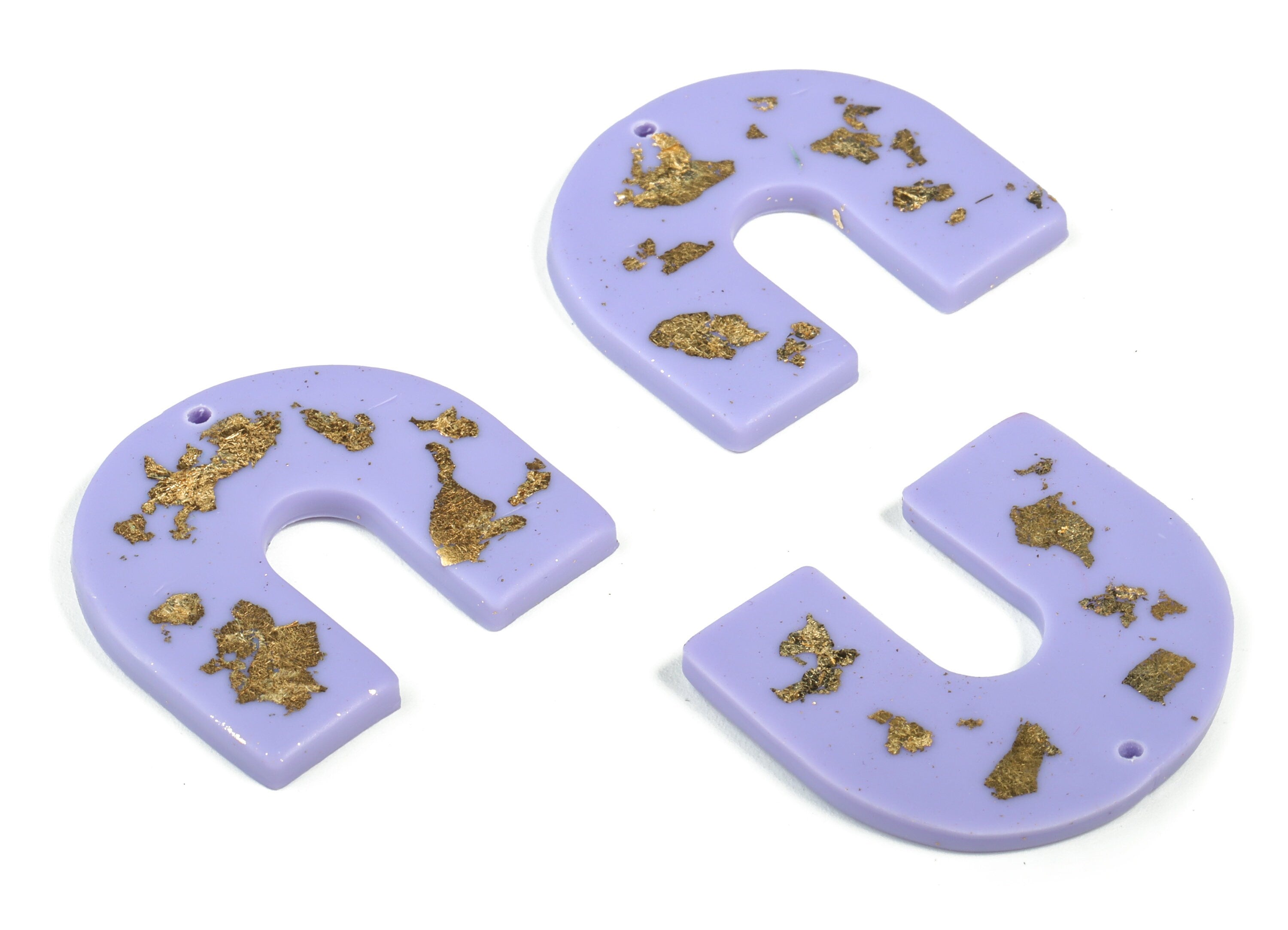 Polymer Clay U Earring Charms - Polymer Clay U Pendant - Earring Findings - Jewellery Handmade - 33.3x29.47x2.88mm - PC2257E - DOMEDBAZAAR