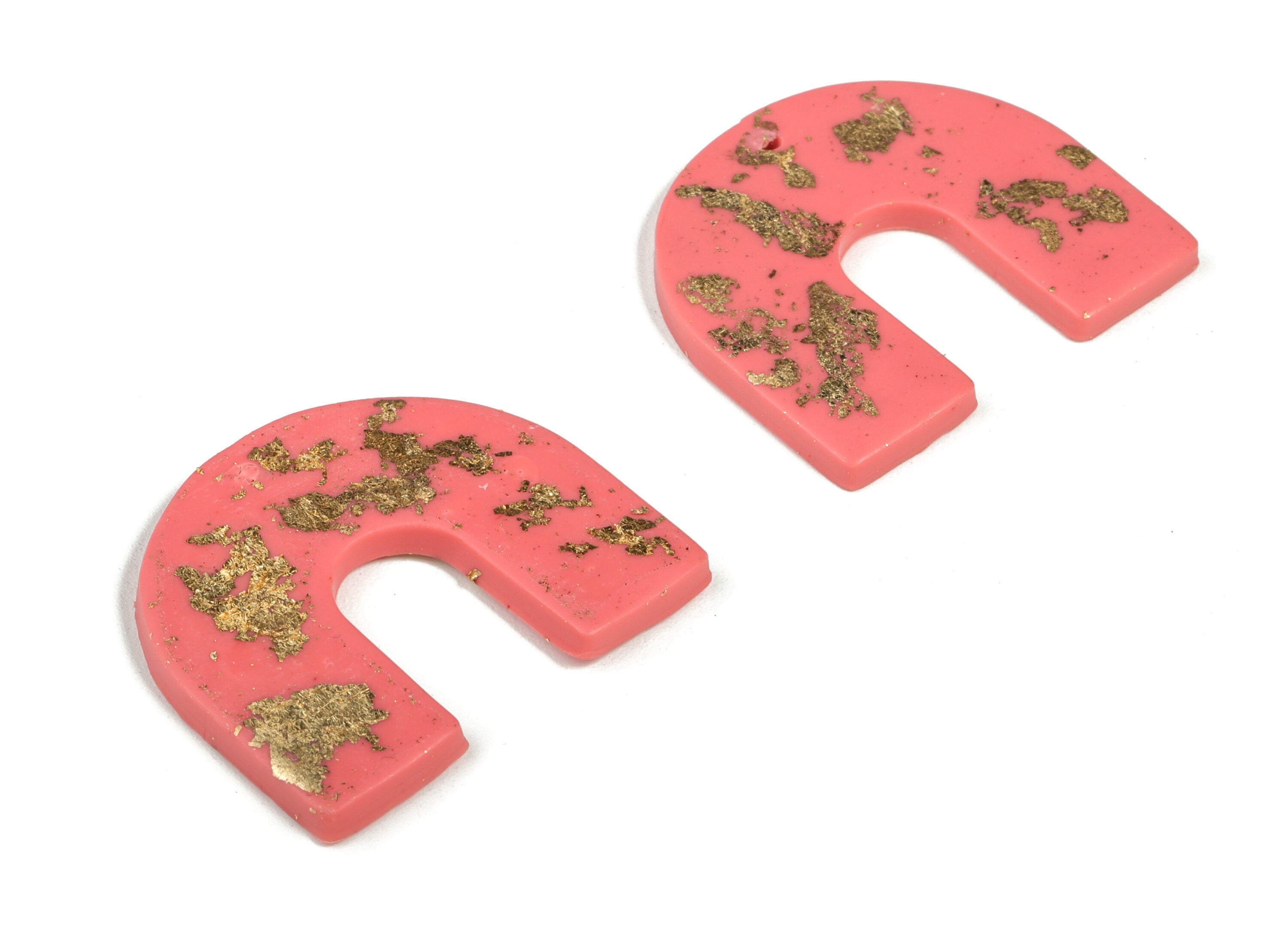 Polymer Clay U Earring Charms - Polymer Clay U Pendant - Earring Findings - Jewellery Handmade - 33.28x30.03x3.07mm - PC2257B - DOMEDBAZAAR