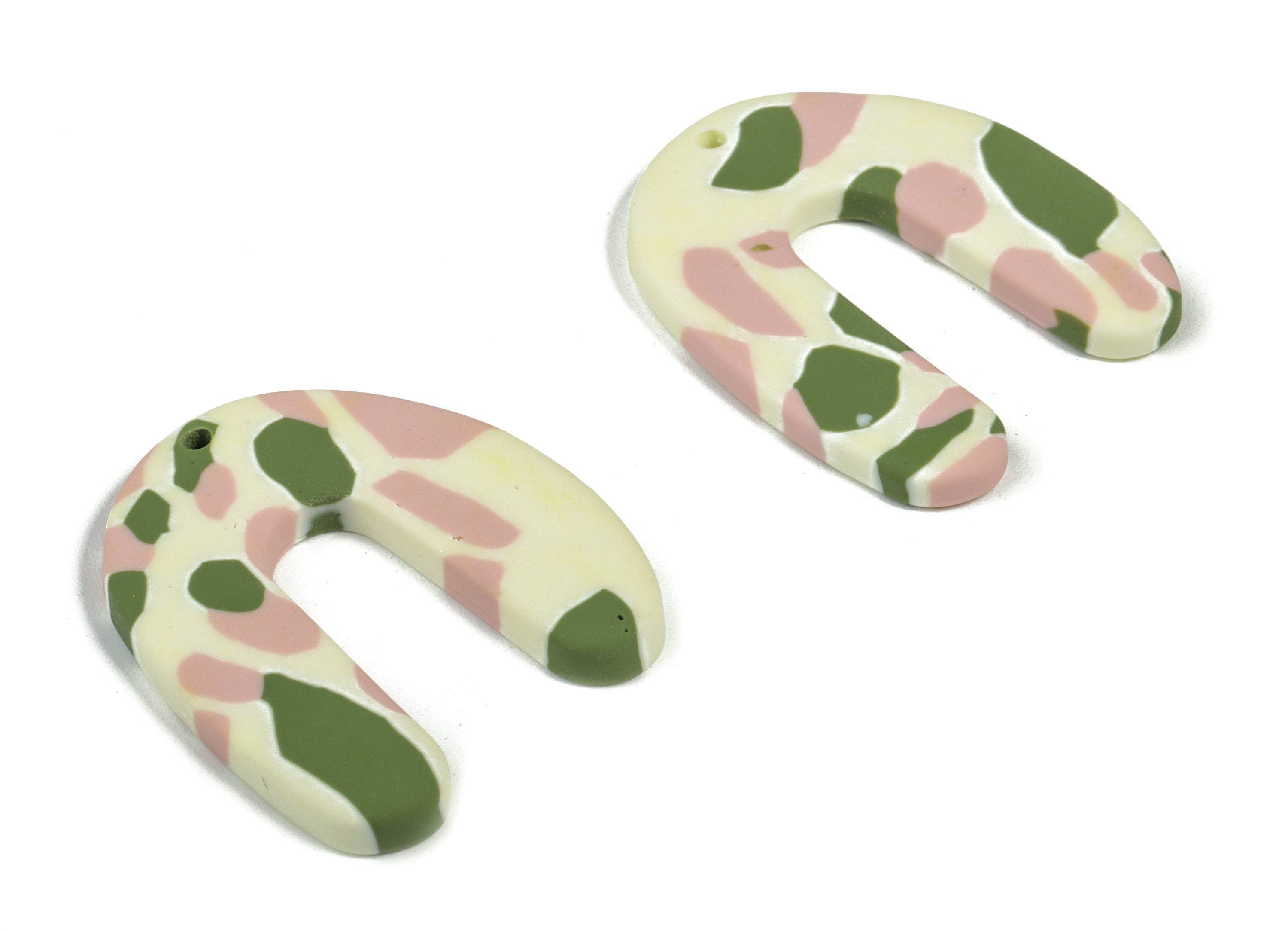 PolymerClay U Earring Charms - PolymerClay U Pandant - Earring Findings - Jewelry Handmade - 32.93x25.77x3.45mm - PC2258B - DOMEDBAZAAR