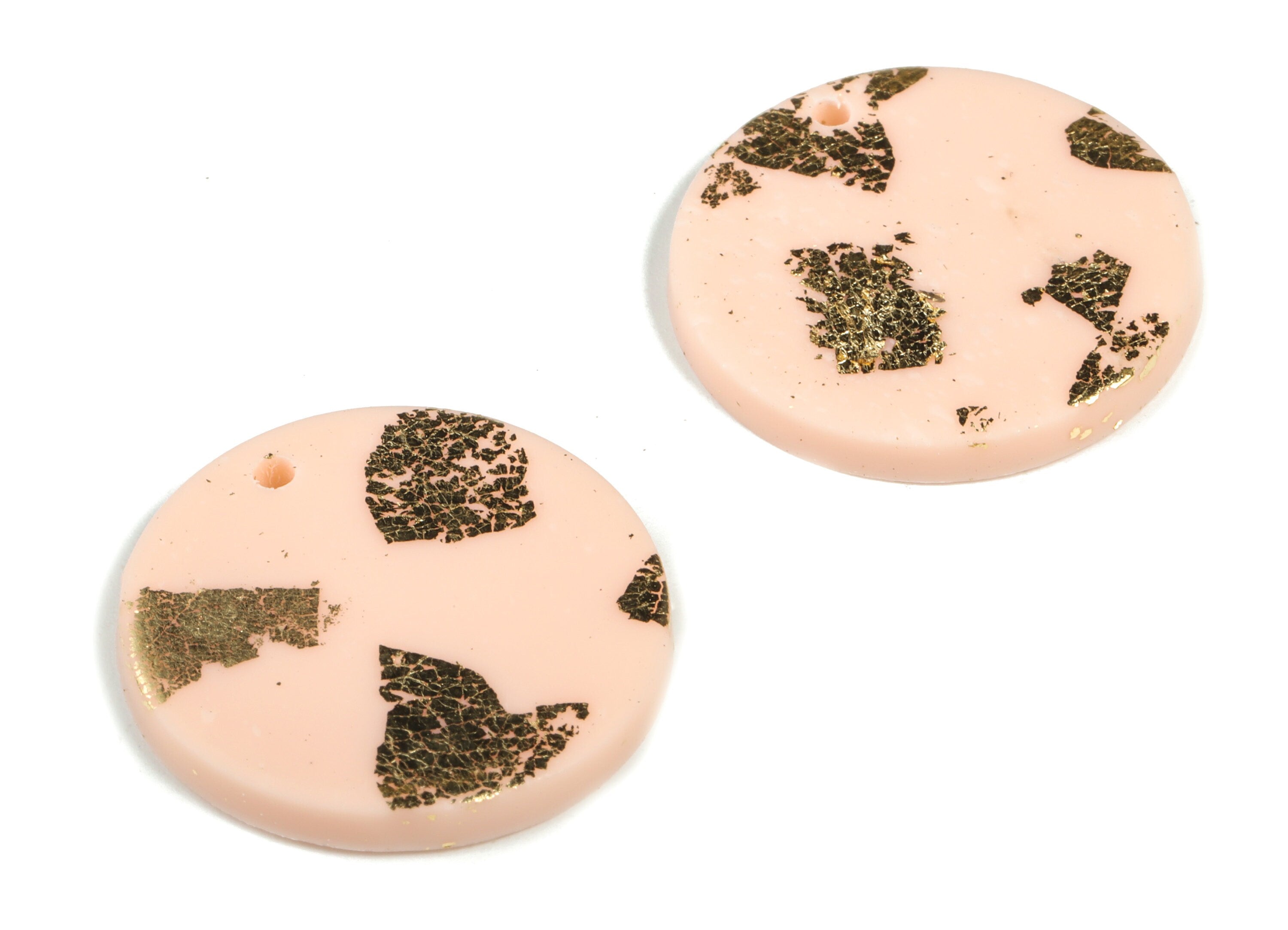 PolymerClay Round Earring Charms - PolymerClay Circle Pandant - Earring Findings - Jewelry Handmade - 25.25x24.75x3.17mm - PC2265B - DOMEDBAZAAR