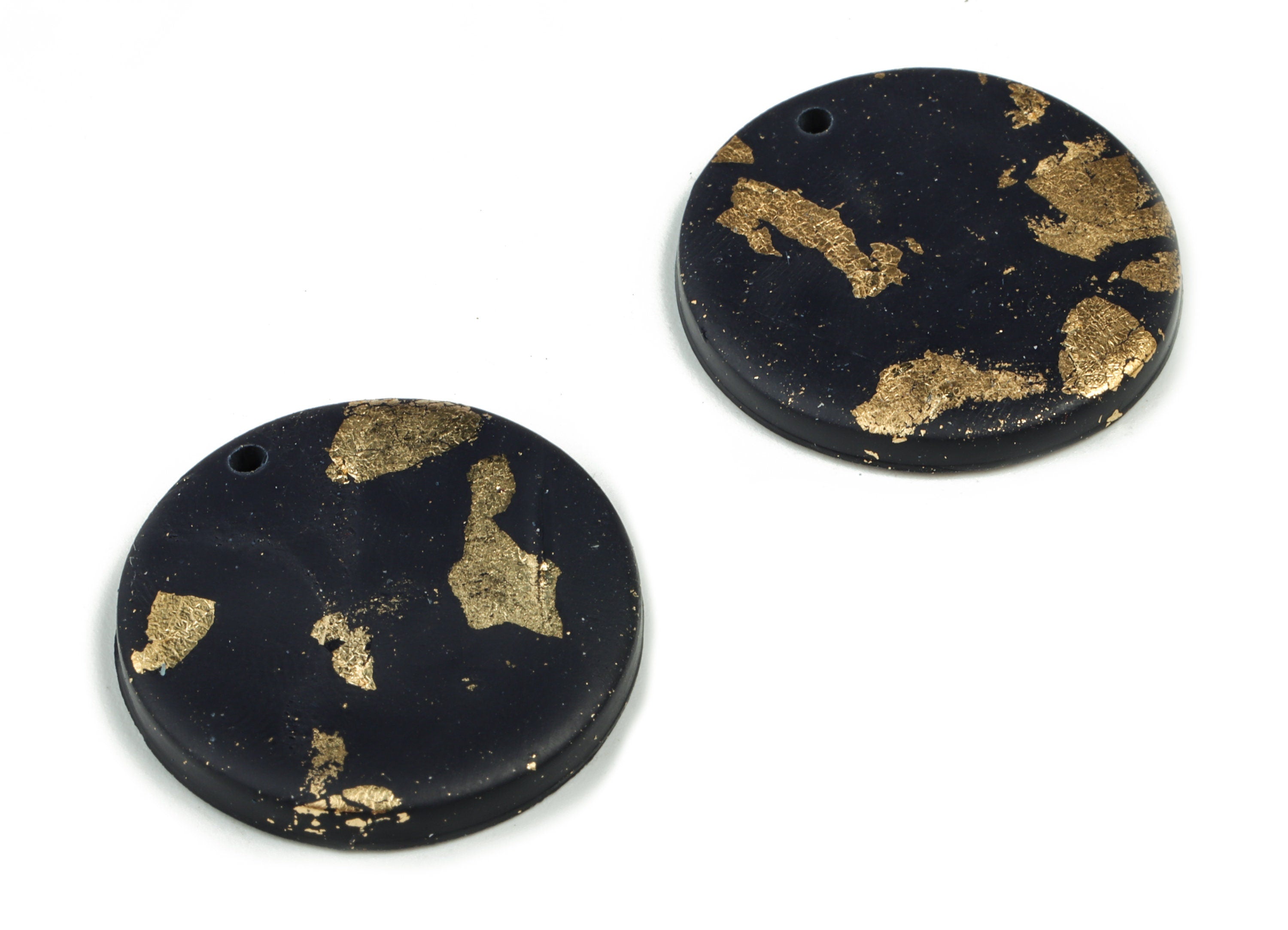 PolymerClay Round Earring Charms - PolymerClay Circle Pandant - Earring Findings - Jewelry Handmade -25.31x24.51x2.87mm - PC2265A - DOMEDBAZAAR