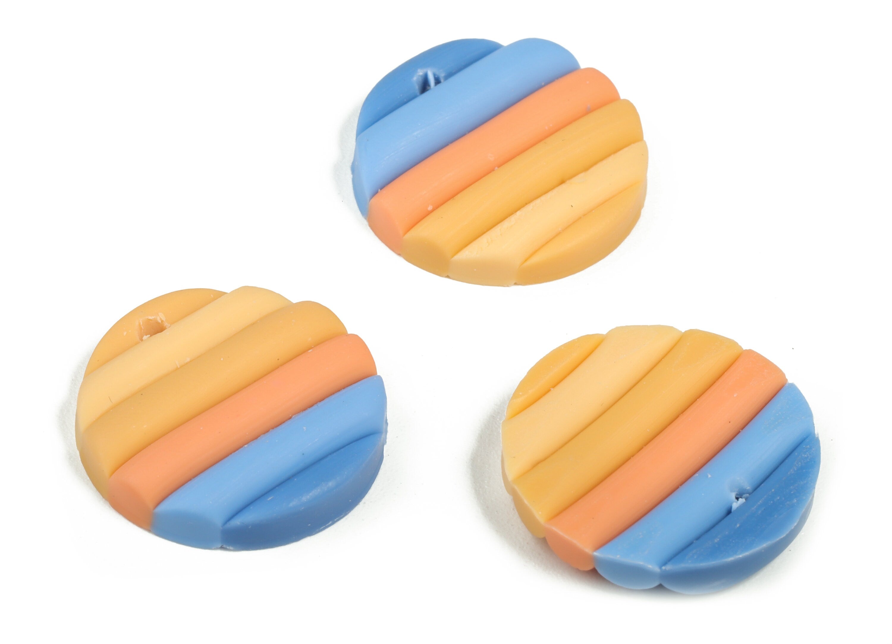 PolymerClay Round Earring Charms - PolymerClay Circle Pandant - Earring Findings - Jewelry Handmade -18.78x18.63x3.64mm - PC2298A - DOMEDBAZAAR
