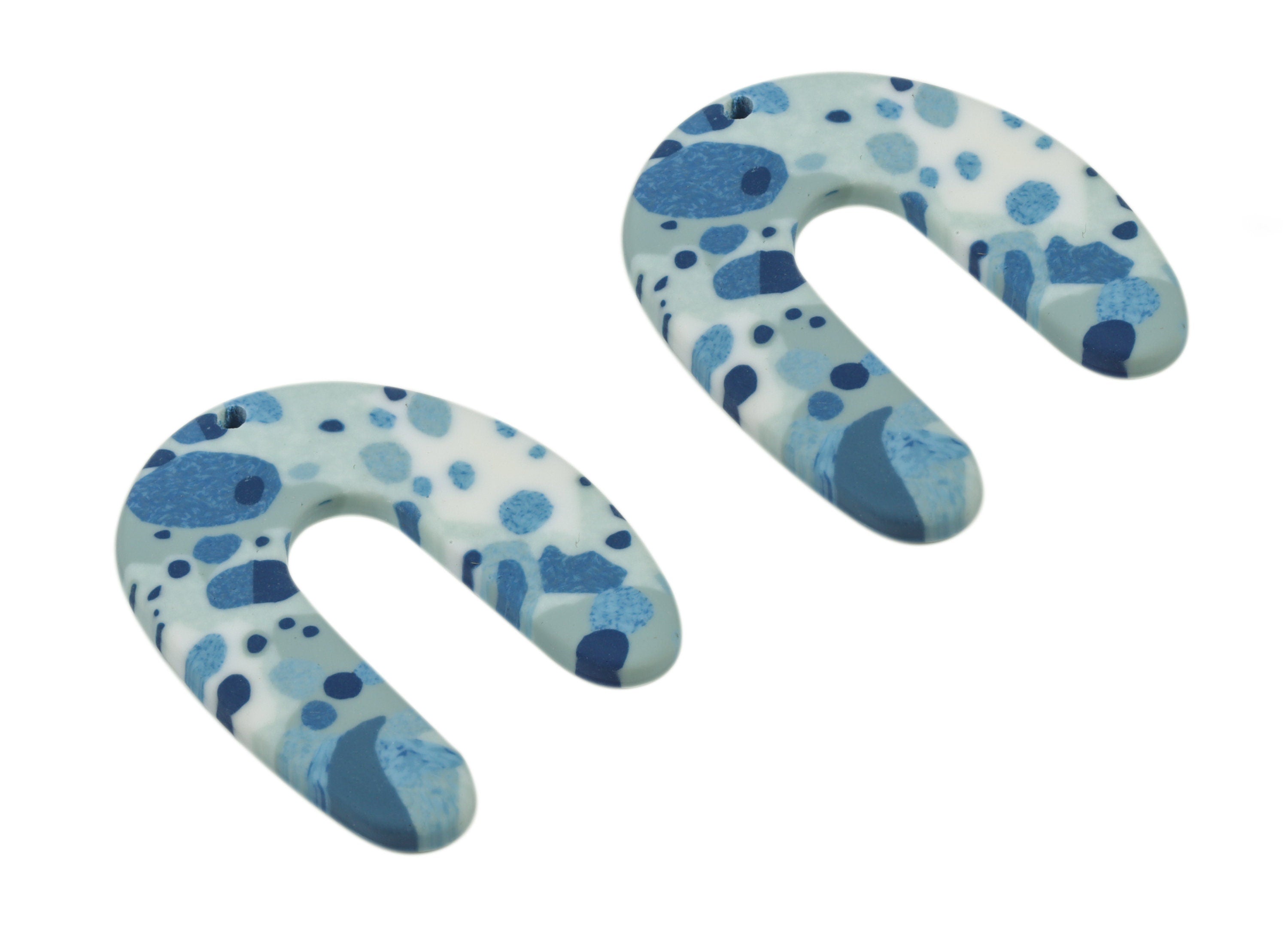 PolymerClay U Earring Charms - PolymerClay U Pandant - Earring Findings - Jewelry Handmade - 33.26x25.8x2.72mm - PC2258A - DOMEDBAZAAR