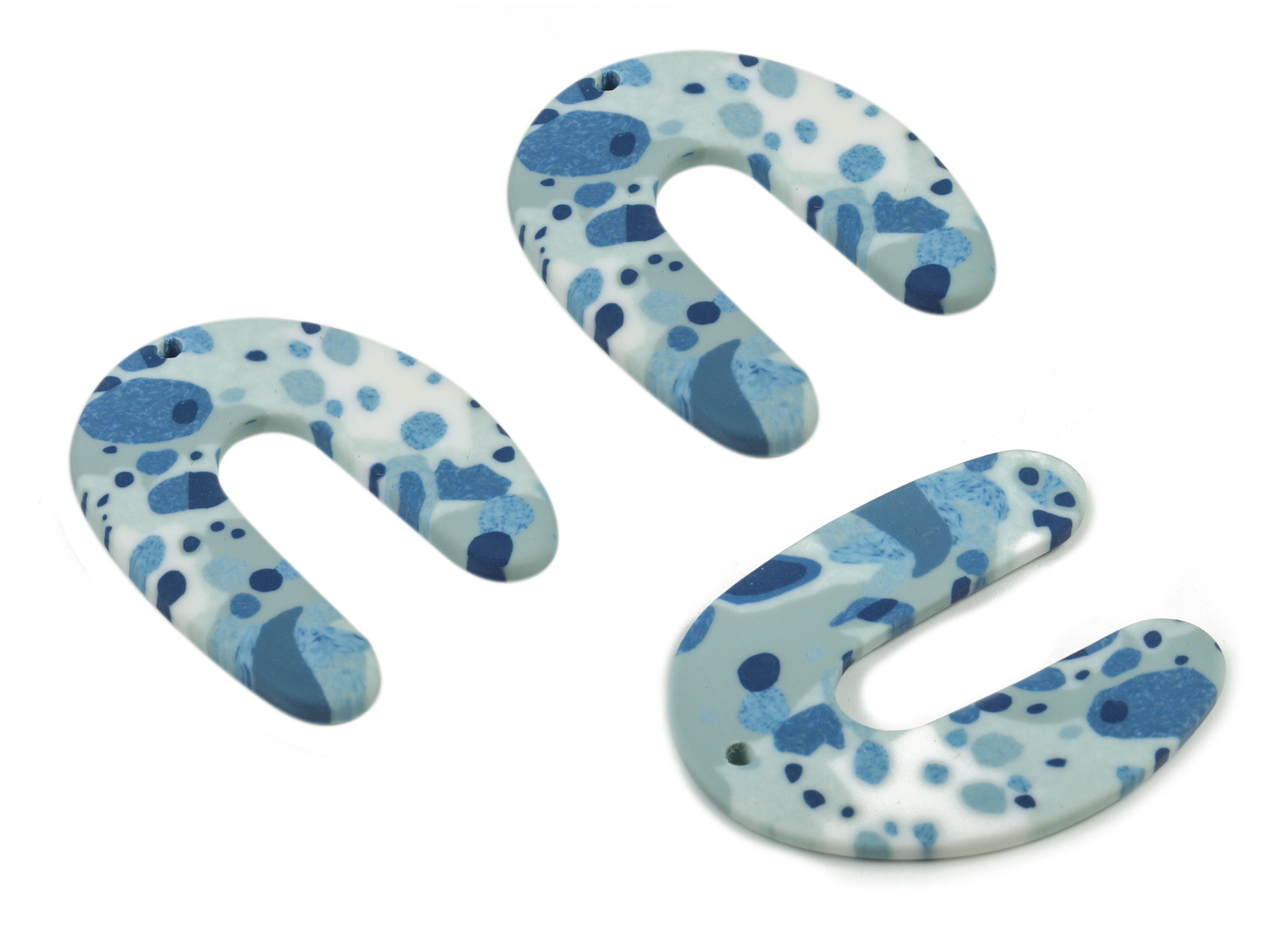 PolymerClay U Earring Charms - PolymerClay U Pandant - Earring Findings - Jewelry Handmade - 33.26x25.8x2.72mm - PC2258A - DOMEDBAZAAR