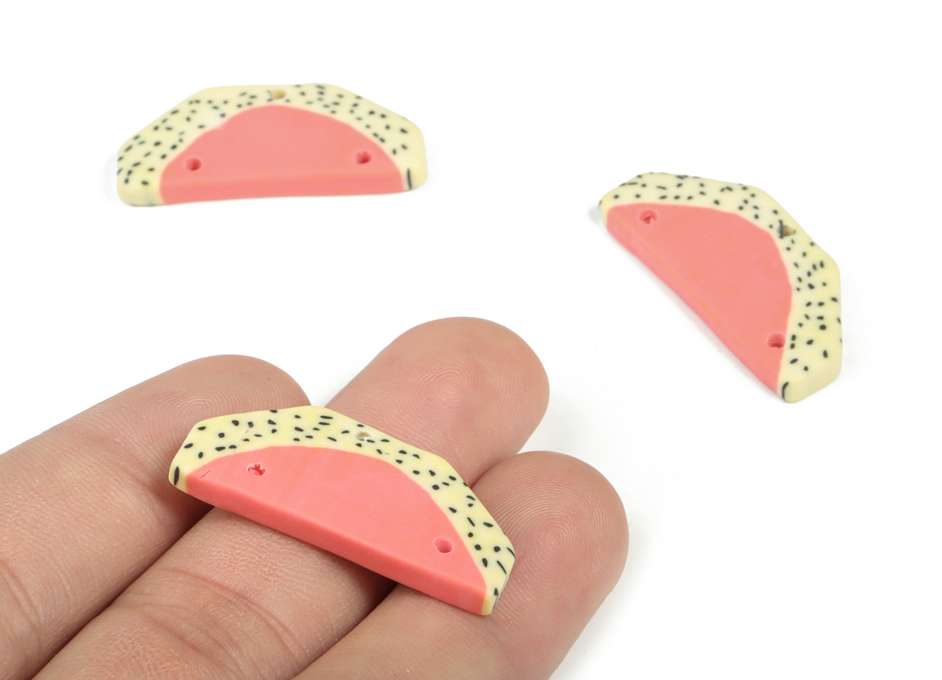 PolymerClay Geometry Earring Connector - PolymerClay Geometry Charms and Pandant - Jewelry Handmade - 32x14.6x3.96mm - PC2287 - DOMEDBAZAAR