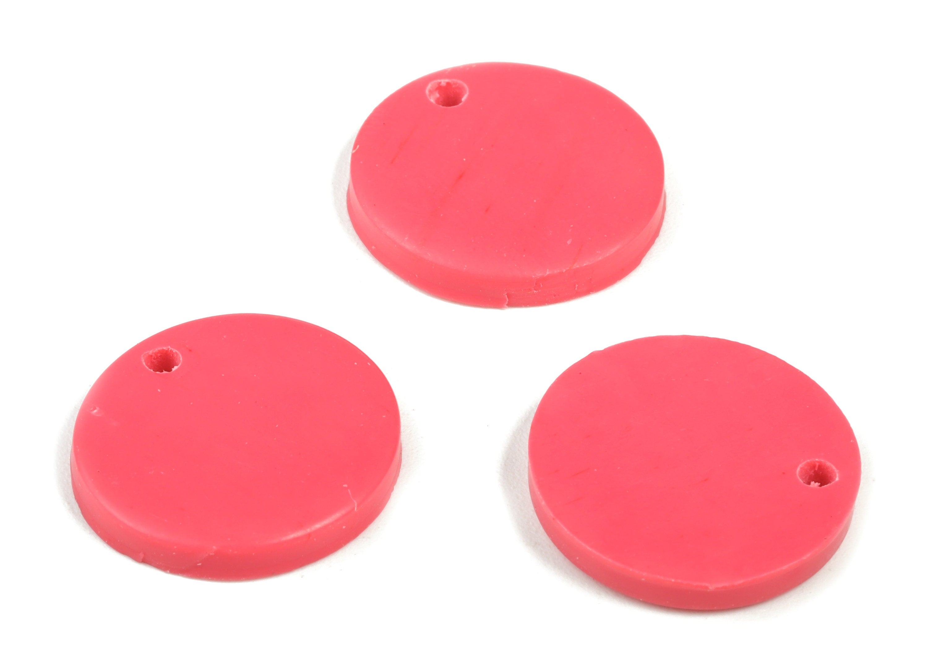 PolymerClay Round Earring Charms - PolymerClay Circle Pandant - Earring Findings - Jewelry Handmade - 18.11x17.78x2.9mm- PC2297A - DOMEDBAZAAR