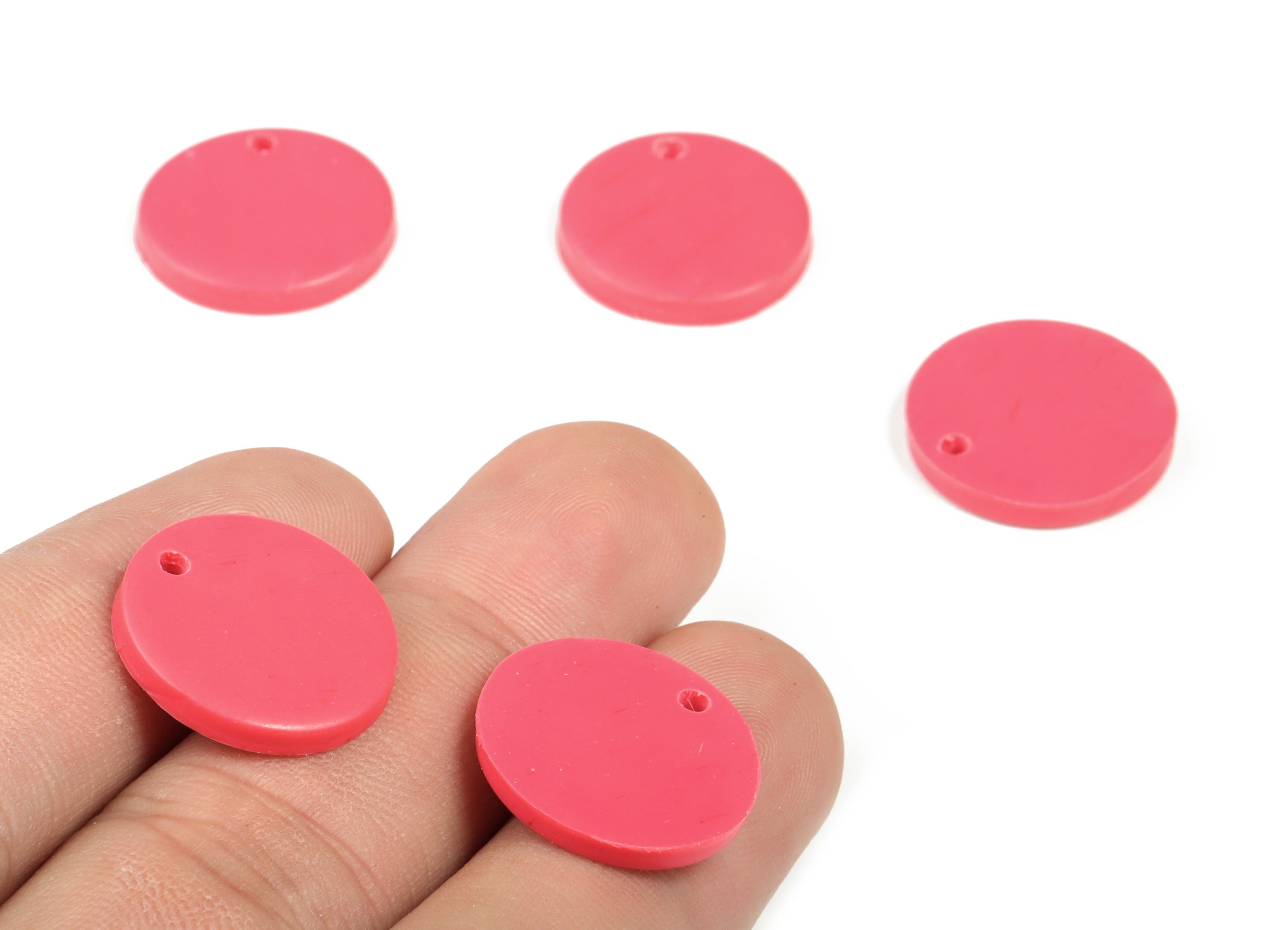 PolymerClay Round Earring Charms - PolymerClay Circle Pandant - Earring Findings - Jewelry Handmade - 18.11x17.78x2.9mm- PC2297A - DOMEDBAZAAR