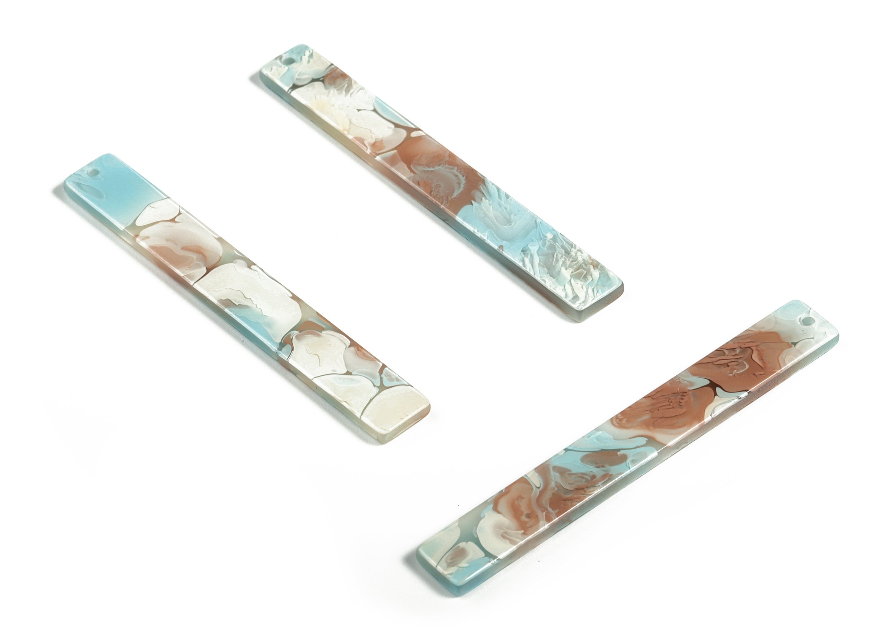 Acrylic Long Stick Charms - Acrylic Bar Pendant - Earring Findings - Jewelry Supplies - Color Code: A585 - 59.88x7.83x2.63mm - AC1049-A585 - DOMEDBAZAAR