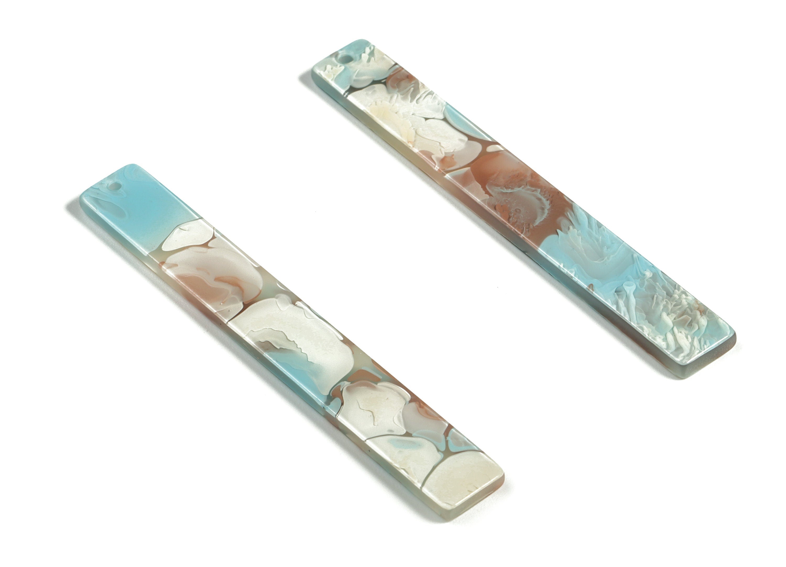 Acrylic Long Stick Charms - Acrylic Bar Pendant - Earring Findings - Jewelry Supplies - Color Code: A585 - 59.88x7.83x2.63mm - AC1049-A585 - DOMEDBAZAAR