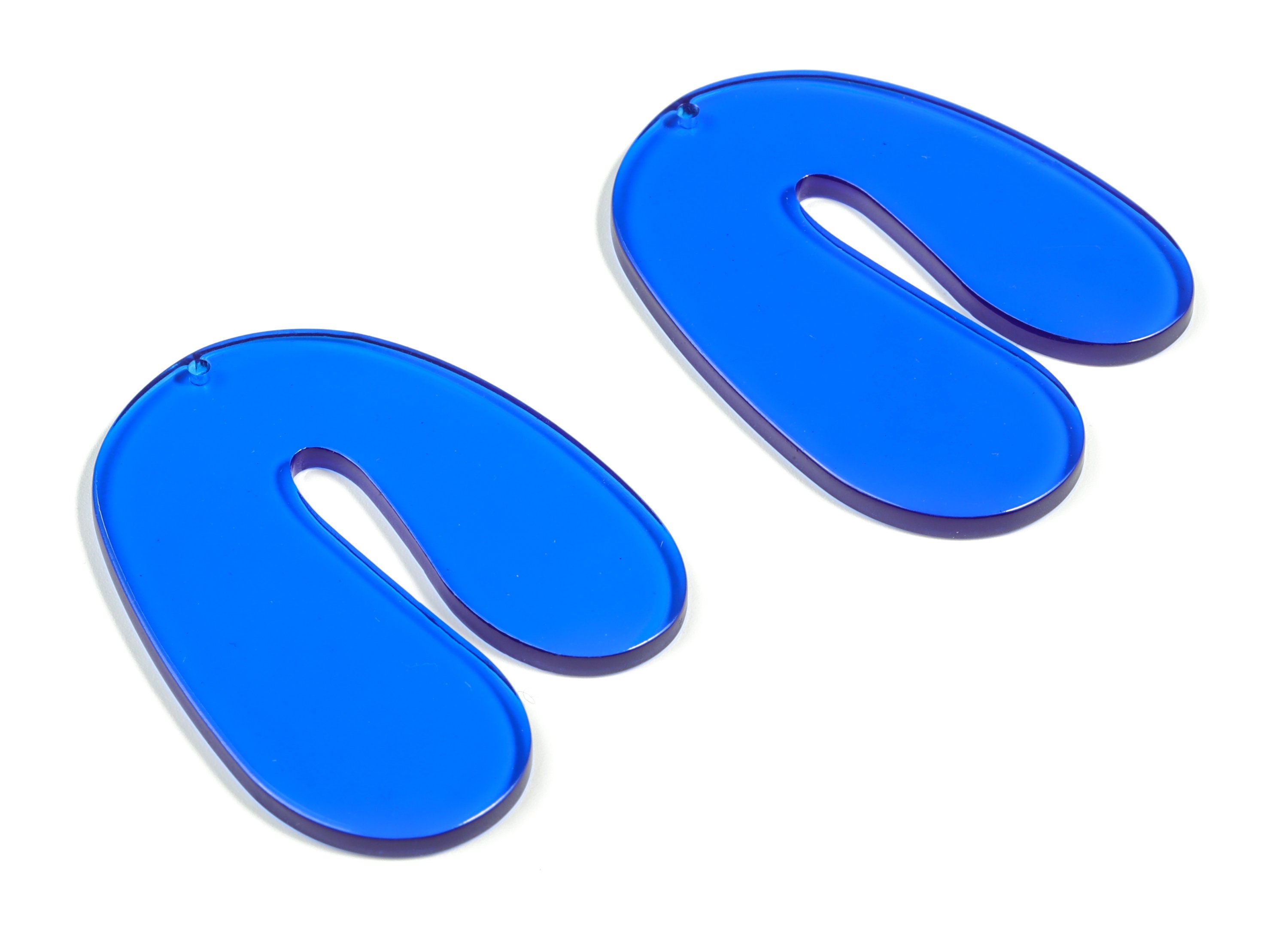 Acrylic U Earring Charms - Acrylic U Pendant - Earring Finding - Jewelry Supplies - Color Code: A70 - 61.04x45.26x3.21mm - AC2242-A70 - DOMEDBAZAAR