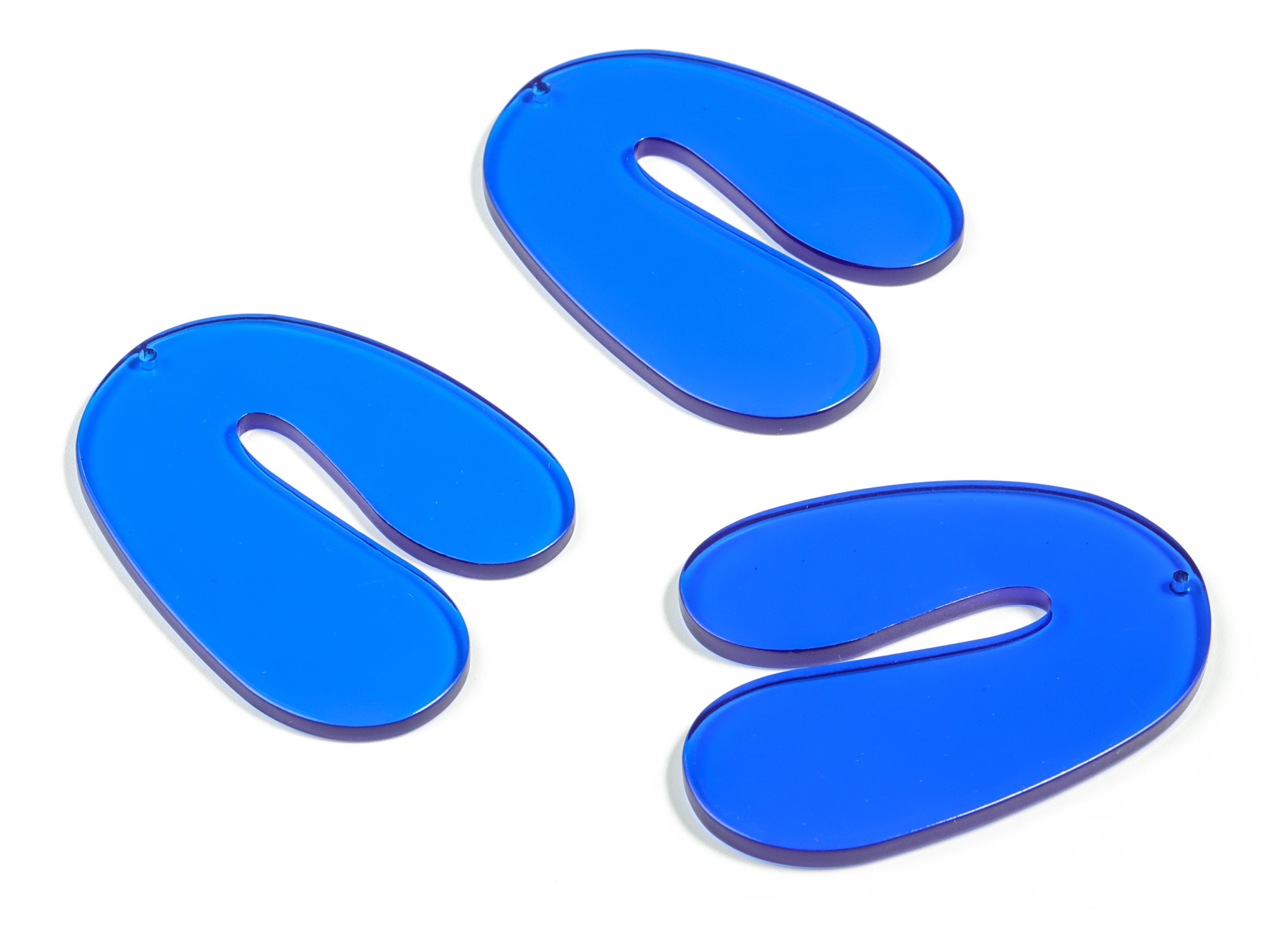 Acrylic U Earring Charms - Acrylic U Pendant - Earring Finding - Jewelry Supplies - Color Code: A70 - 61.04x45.26x3.21mm - AC2242-A70 - DOMEDBAZAAR