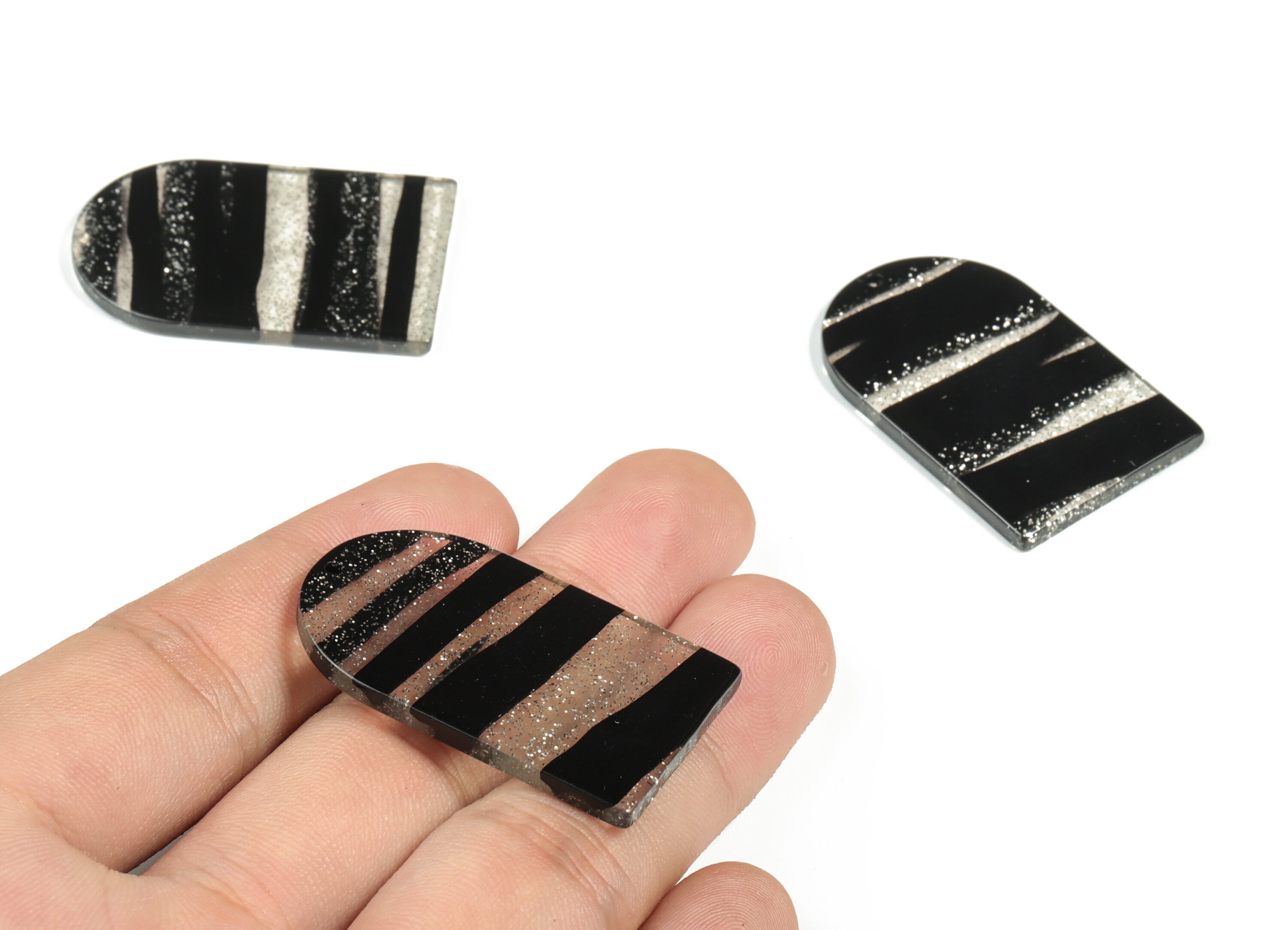 Acrylic D Earring Charms - Acrylic D Pendant - Earring Finding - Jewelry Making Supplies- Color Code:A567 - 40.01x25.74x2.54mm - AC2229-A567 - DOMEDBAZAAR