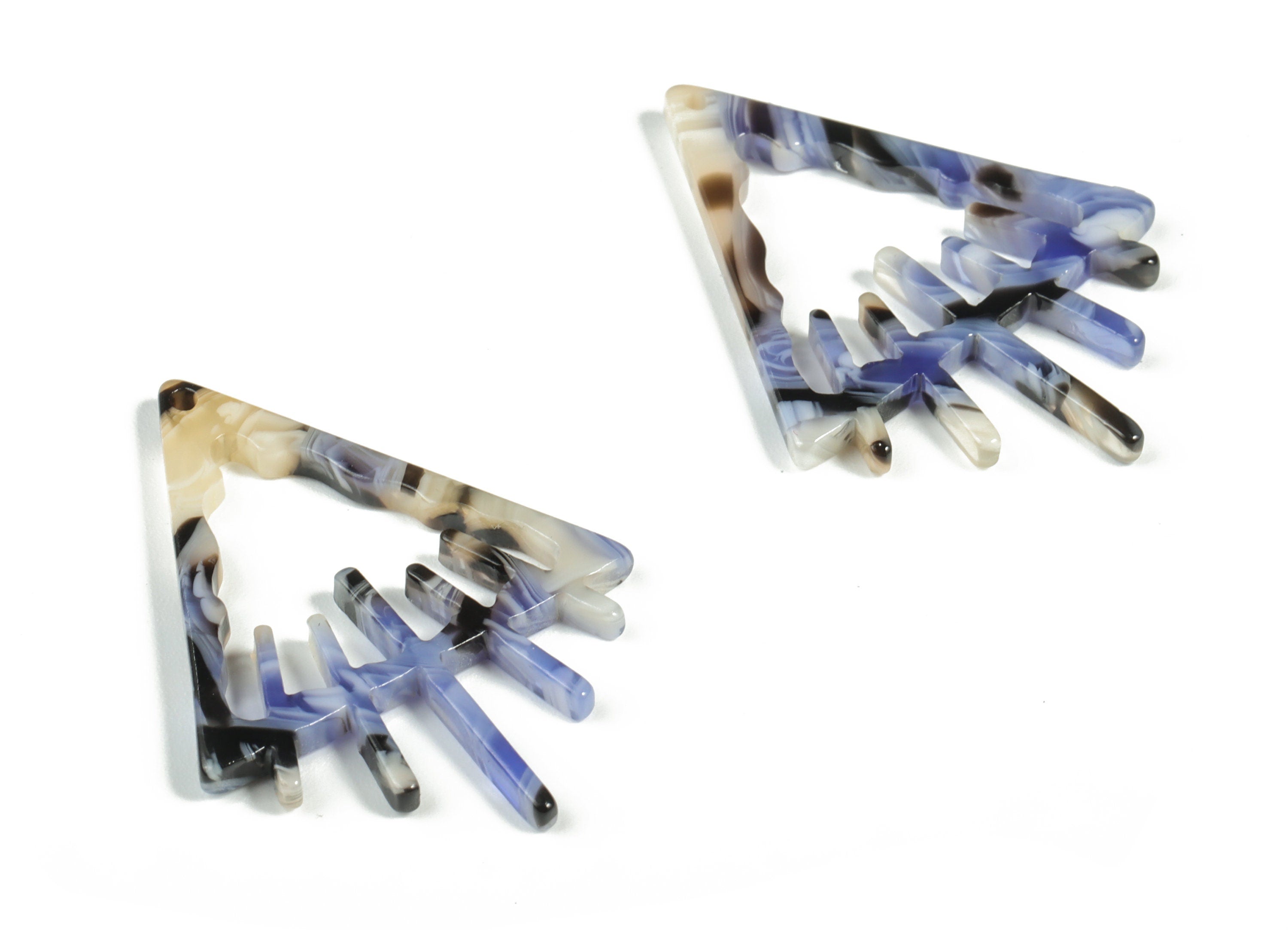 Acrylic Triangle Earring Charms - Acrylic Triangle Pendant - Jewelry Making Supplies - Color Code:A574 - 37.89x28.34x2.54mm - AC2233-A574 - DOMEDBAZAAR