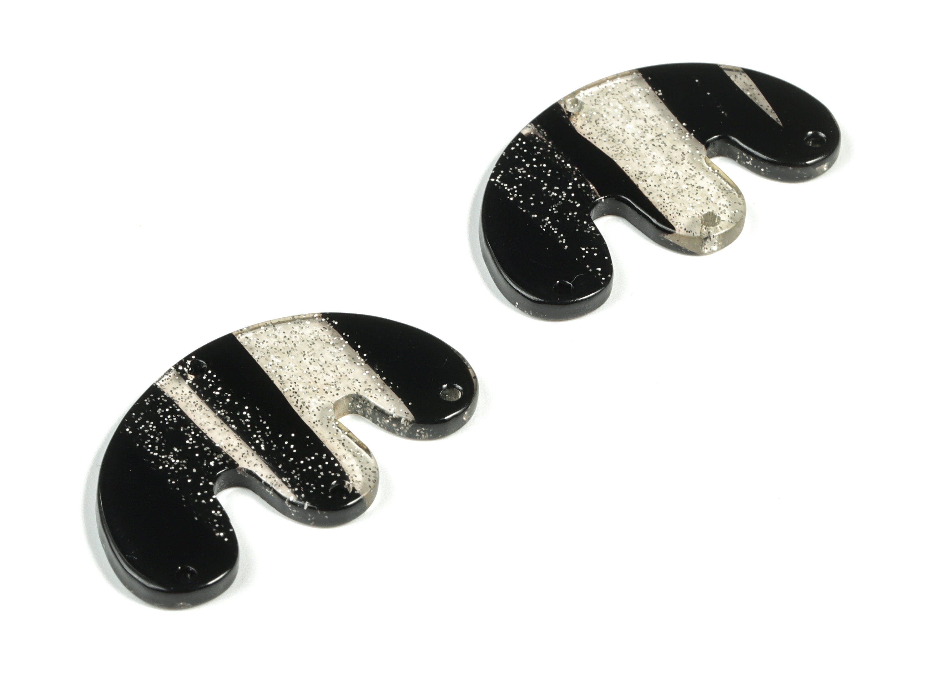 Acrylic E Earring Connector - Acrylic Geometry Charms - Jewelry Making Supplies - Color Code:A567 - 39.74x24.74x2.61mm - AC2230-A567 - DOMEDBAZAAR