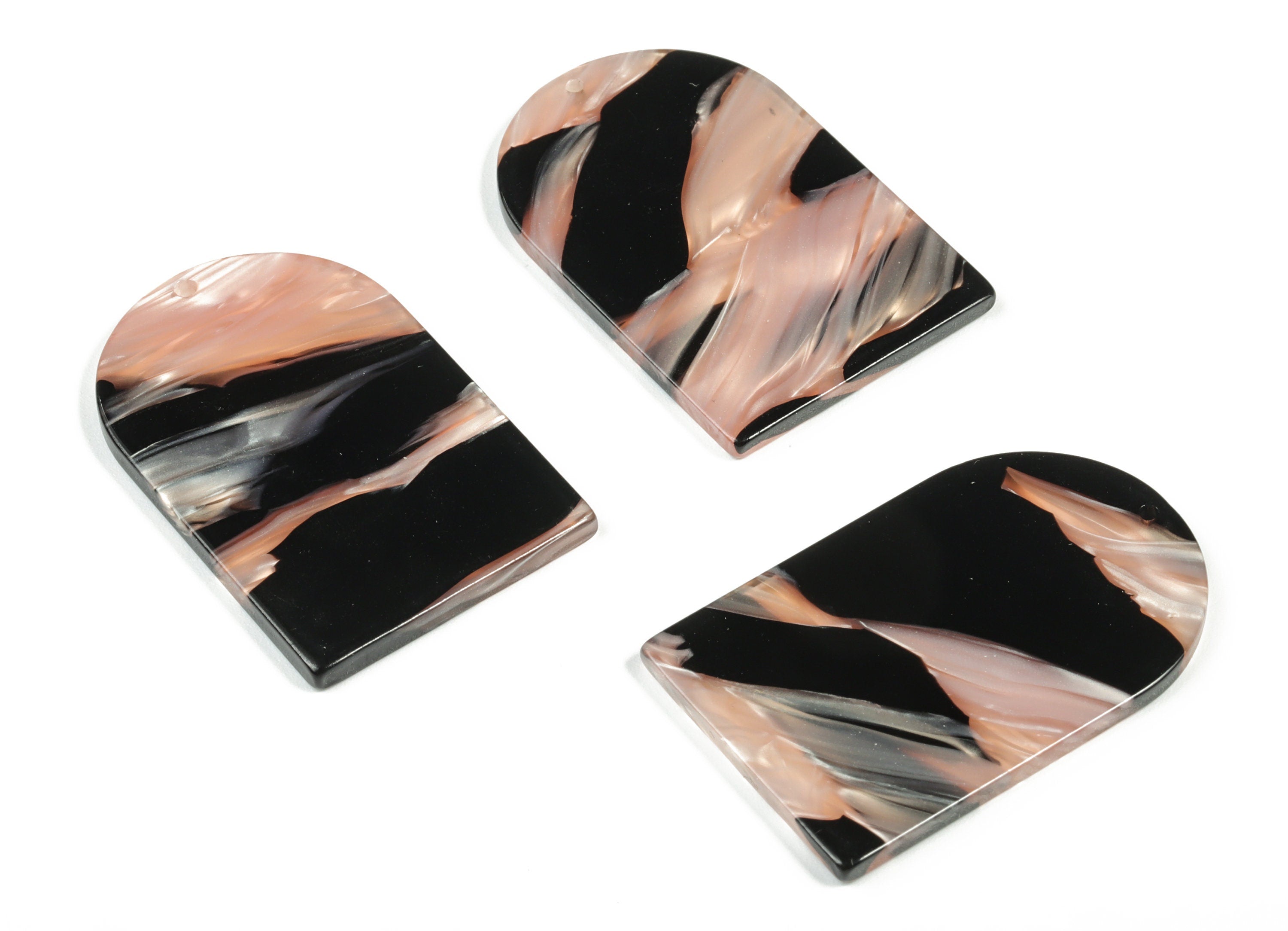 Acrylic D Earring Charms - Acrylic D Pendant - Earring Finding - Jewelry Making Supplies - Color Code:A572 - 39.96x25.64x2.6mm - AC2229-A572 - DOMEDBAZAAR