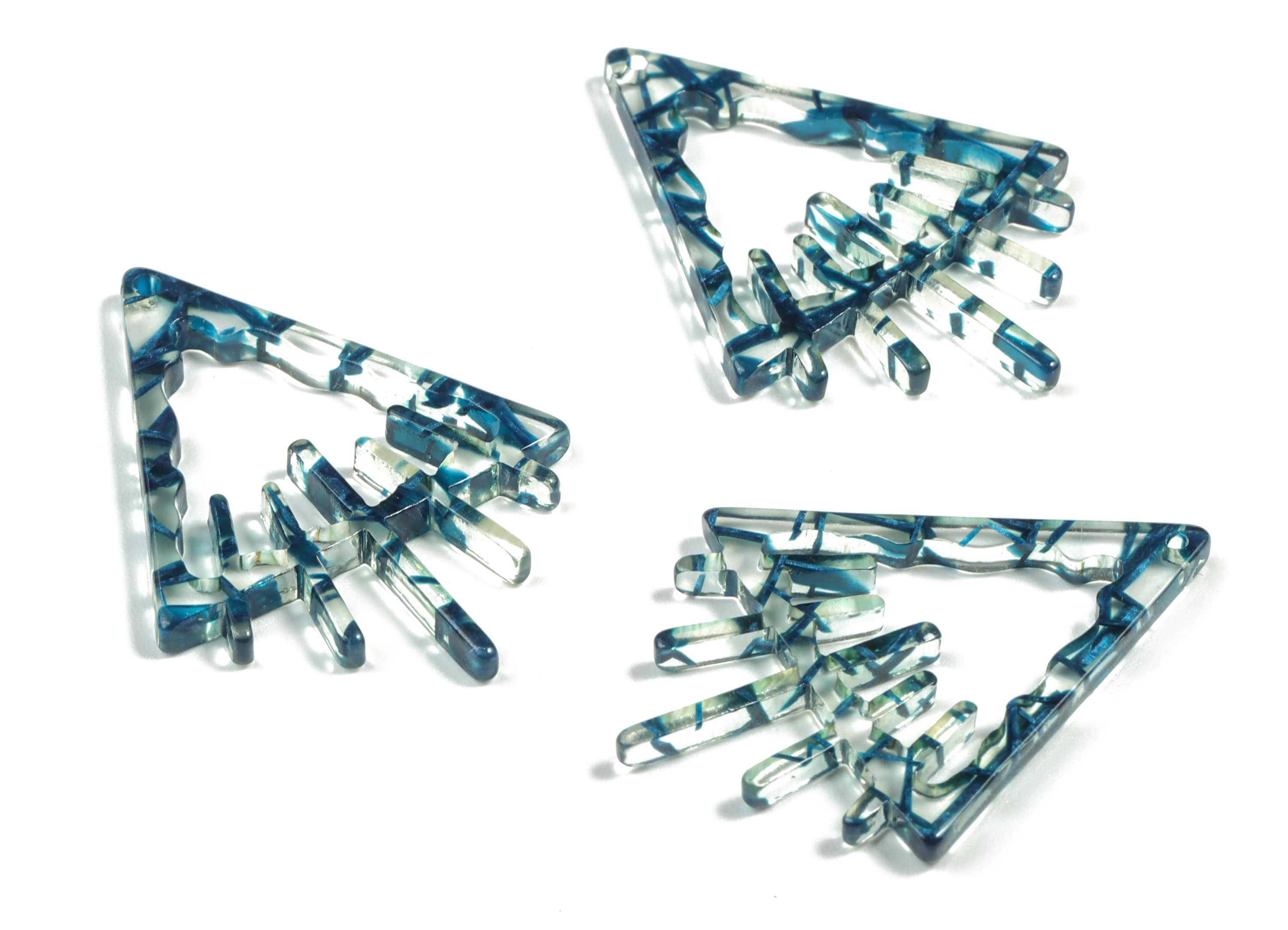 Acrylic Triangle Earring Charms - Acrylic Triangle Pendant - Jewelry Making Supplies - Color Code:A566 - 38.12x28.62x2.73mm - AC2233-A566 - DOMEDBAZAAR