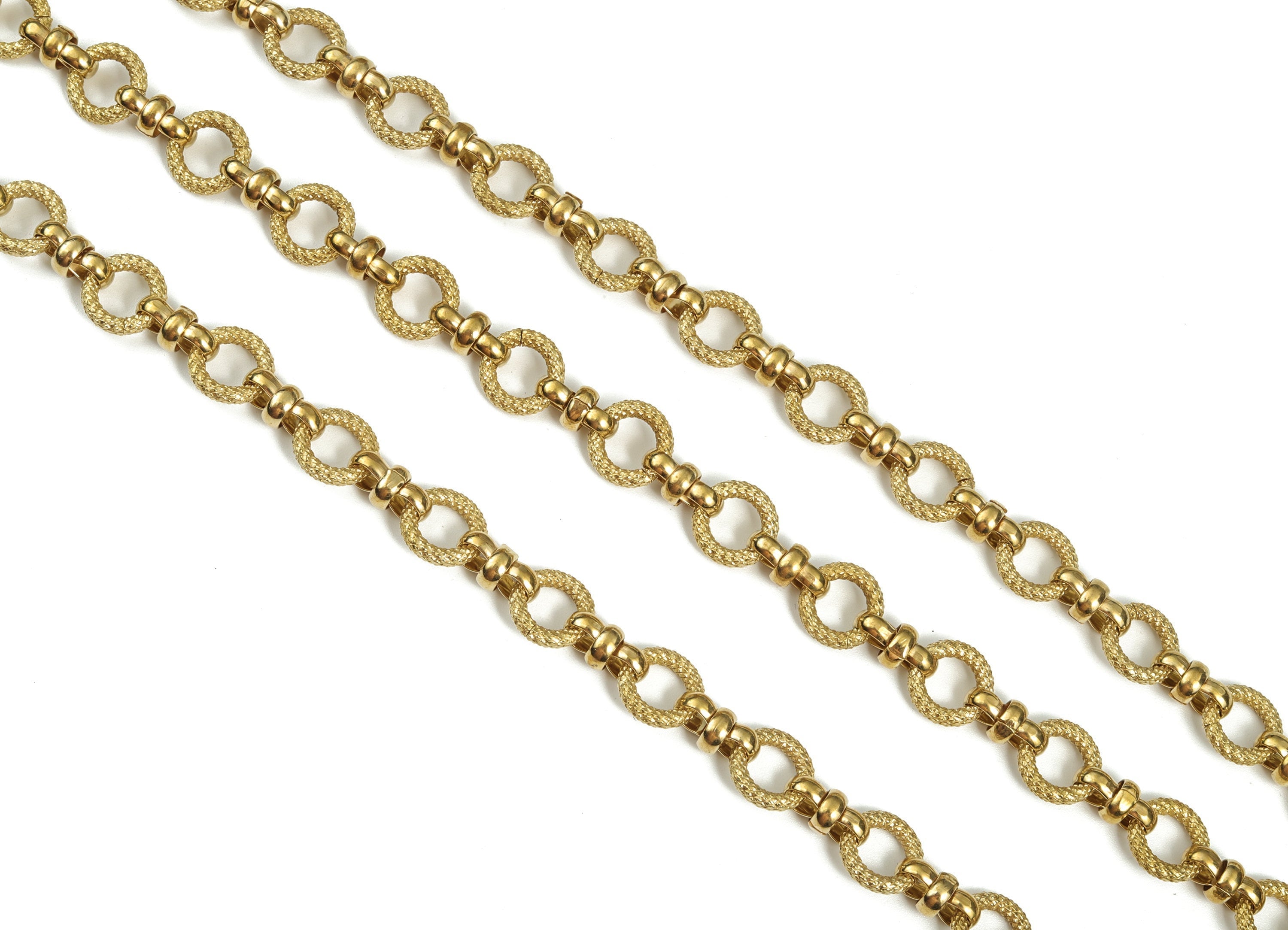 Round Rolo Cable Chain - Raw Brass Textured Round Cable Chain - Round Openlink Chain - For Necklace Bracelet 0.48"x0.48"x0.10" CC1195 - DOMEDBAZAAR