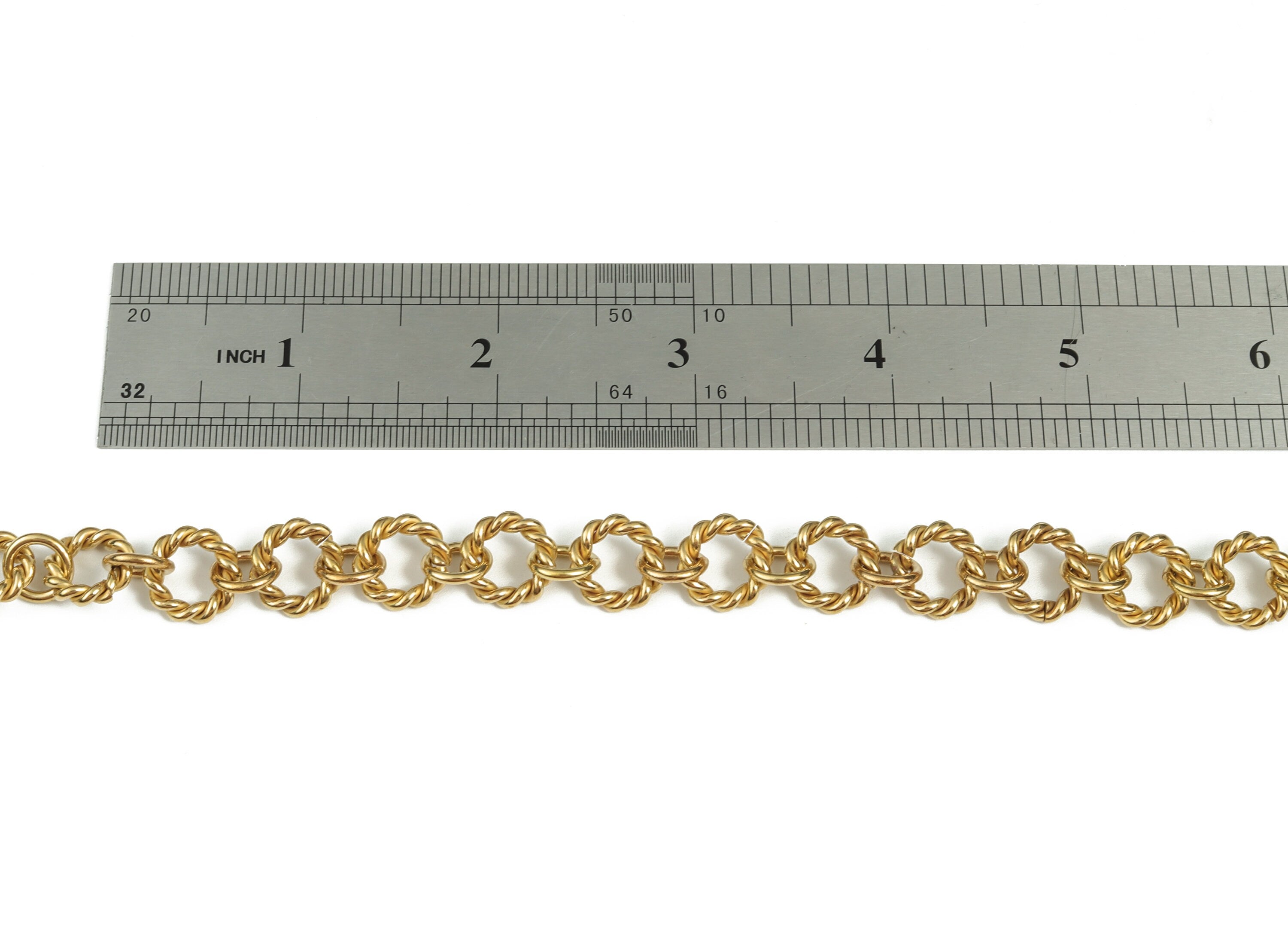Round Rolo Cable Chain - Raw Brass Textured Round Cable Chain - Round Openlink Chain - For Necklace Bracelet 0.49"x0.49"x0.10" CC1197 - DOMEDBAZAAR