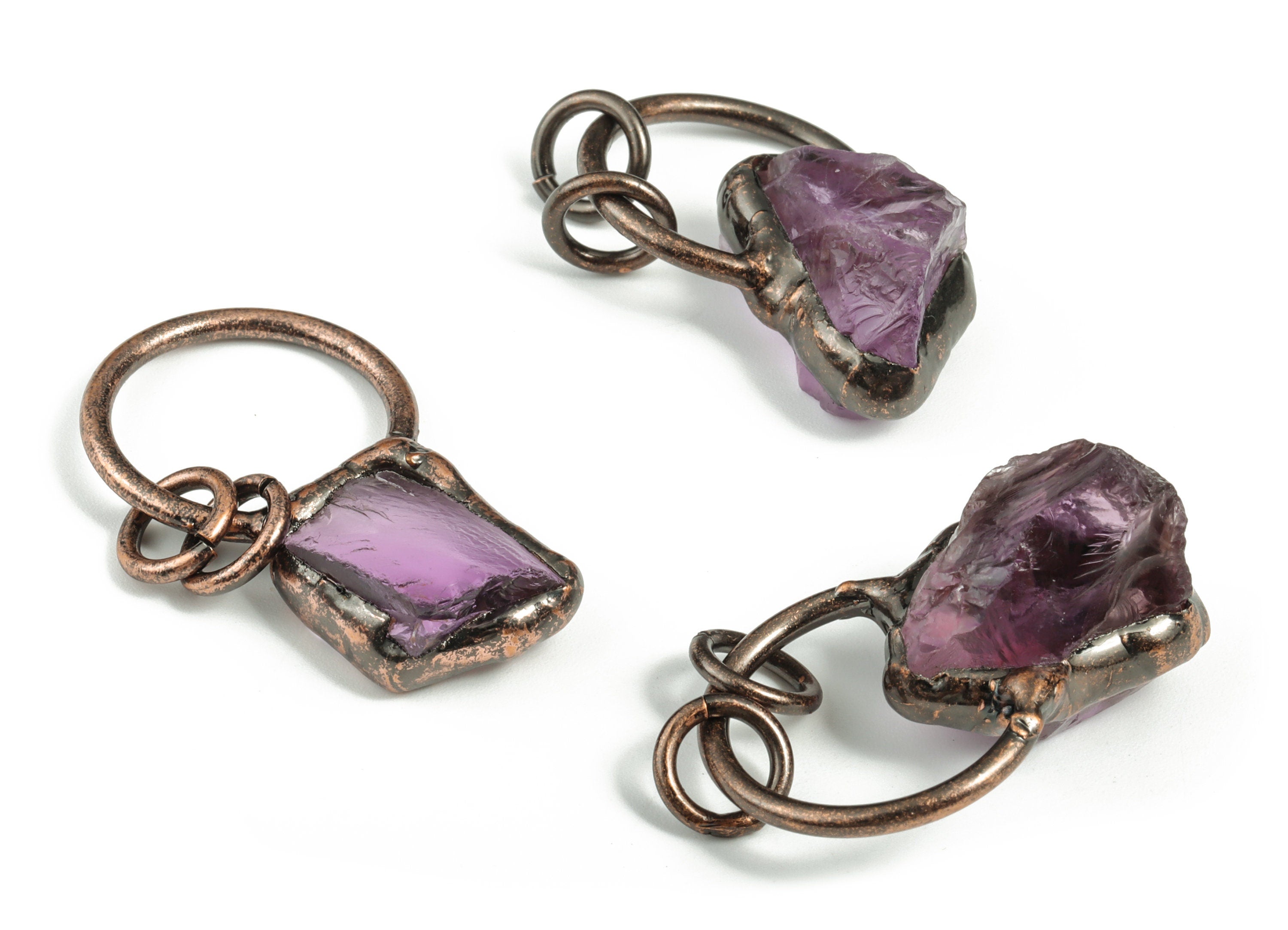 Natural Amethyst Pendant – Purple Amethyst Crystal Jewelry Charms – DIY Jewelry Making Supplies - Average Size - 44.13x24.96x6.95mm – NS1315 - DOMEDBAZAAR