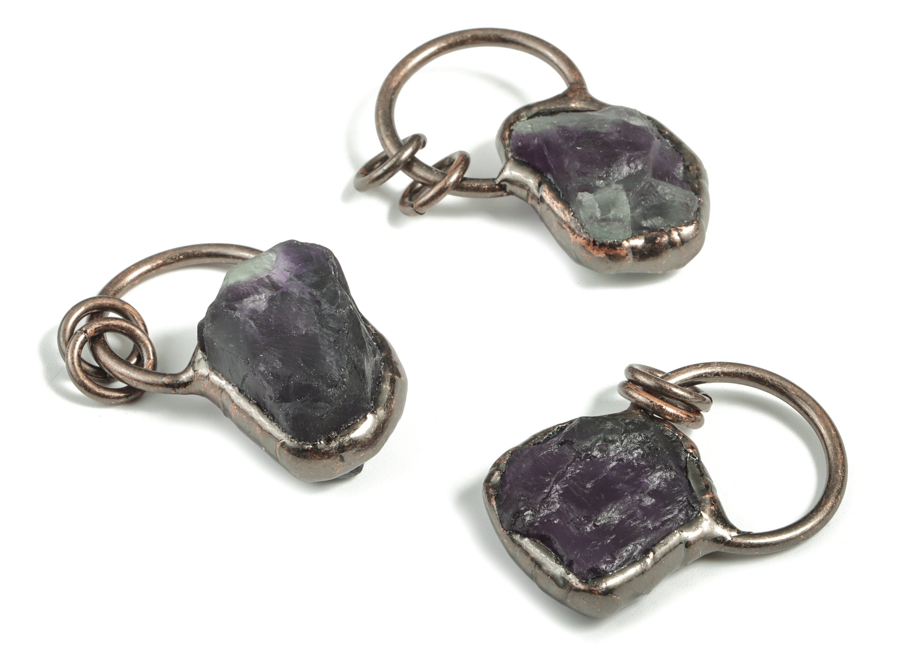 Green Fluorite Pendant Charm - Emerald Crystal Charm – Green Fluorite Gemstone Charm - Average Size - 35.04× 19.04× 11.81mm - NS1337 - DOMEDBAZAAR