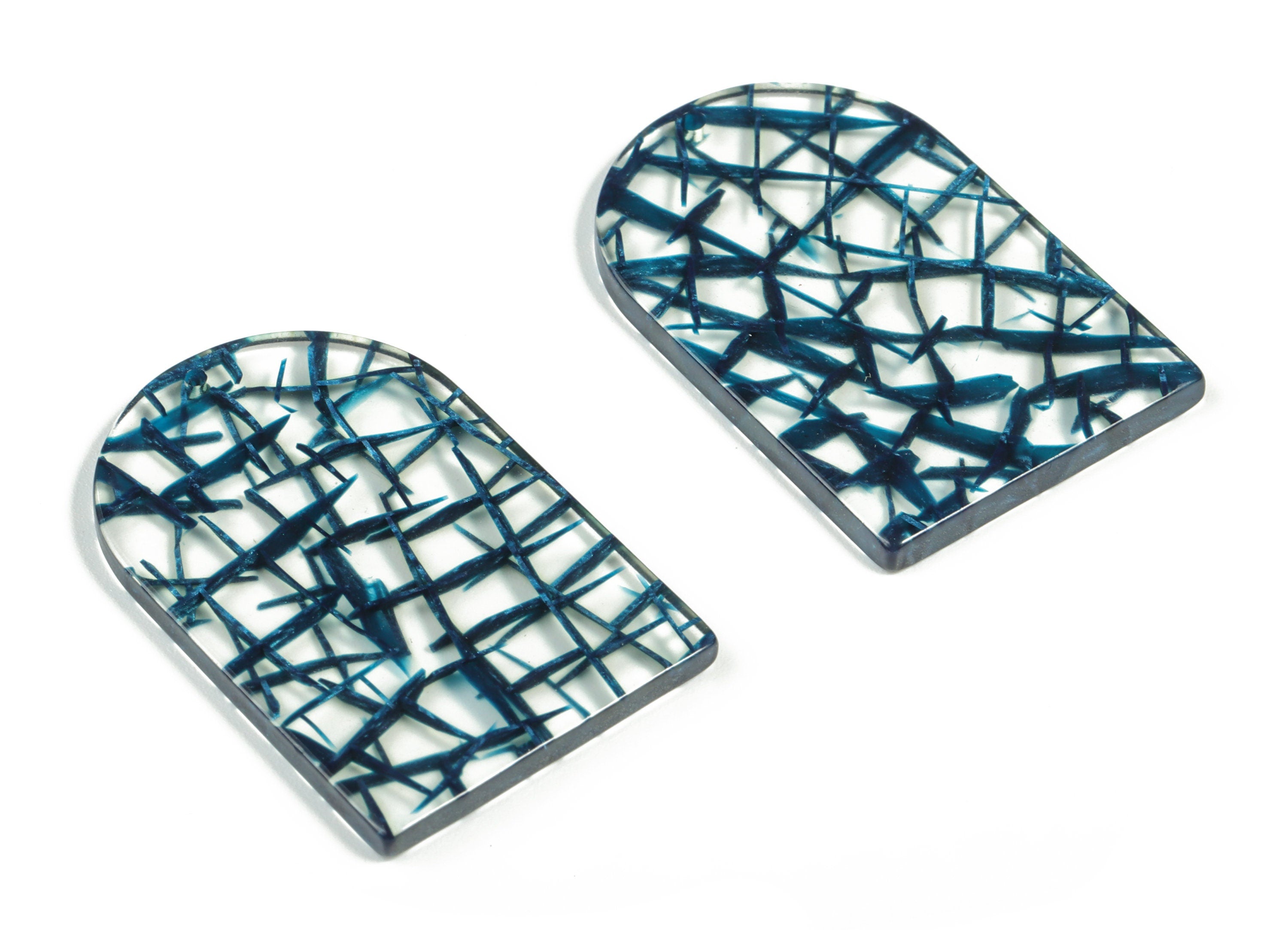 Acrylic D Earring Charms - Acrylic D Pendant - Earring Finding - Jewelry Making Supplies - Color Code:A566 - 39.88x25.8x2.72mm - AC2229-A566 - DOMEDBAZAAR