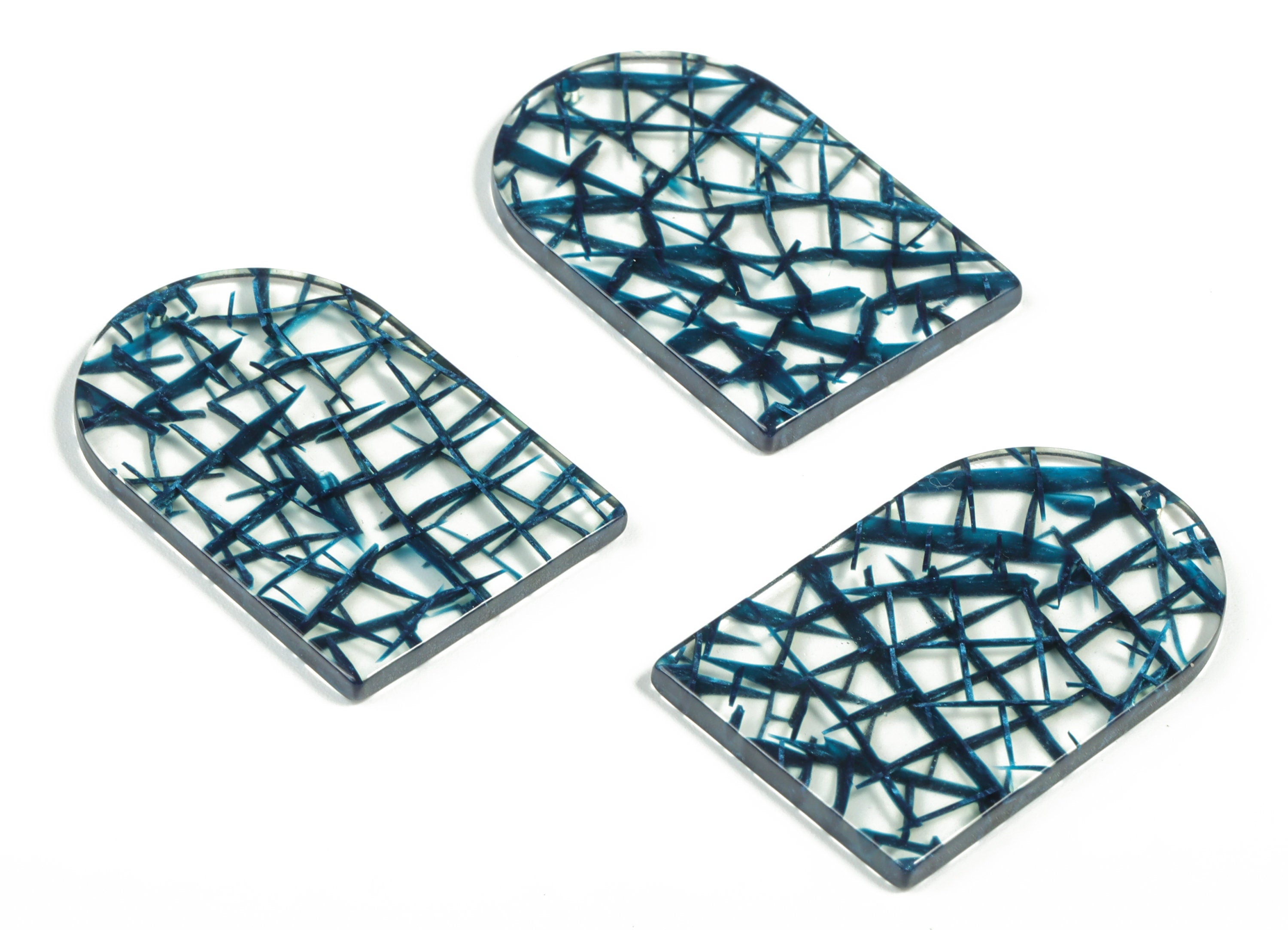 Acrylic D Earring Charms - Acrylic D Pendant - Earring Finding - Jewelry Making Supplies - Color Code:A566 - 39.88x25.8x2.72mm - AC2229-A566 - DOMEDBAZAAR