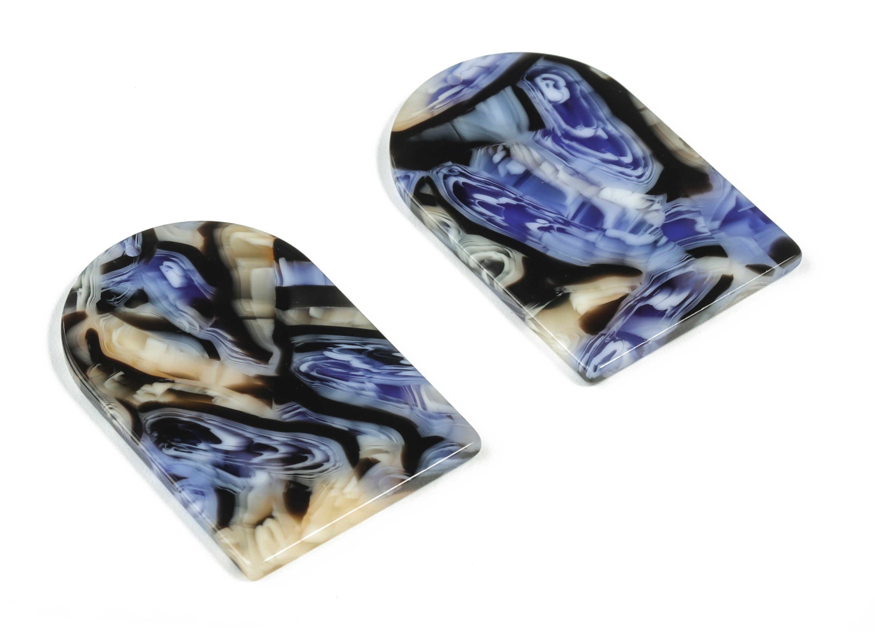 Acrylic D Earring Charms - Acrylic D Pendant - Earring Finding - Jewelry Making Supplies - Color Code:A574 - 39.83x25.84x2.5mm - AC2229-A574 - DOMEDBAZAAR