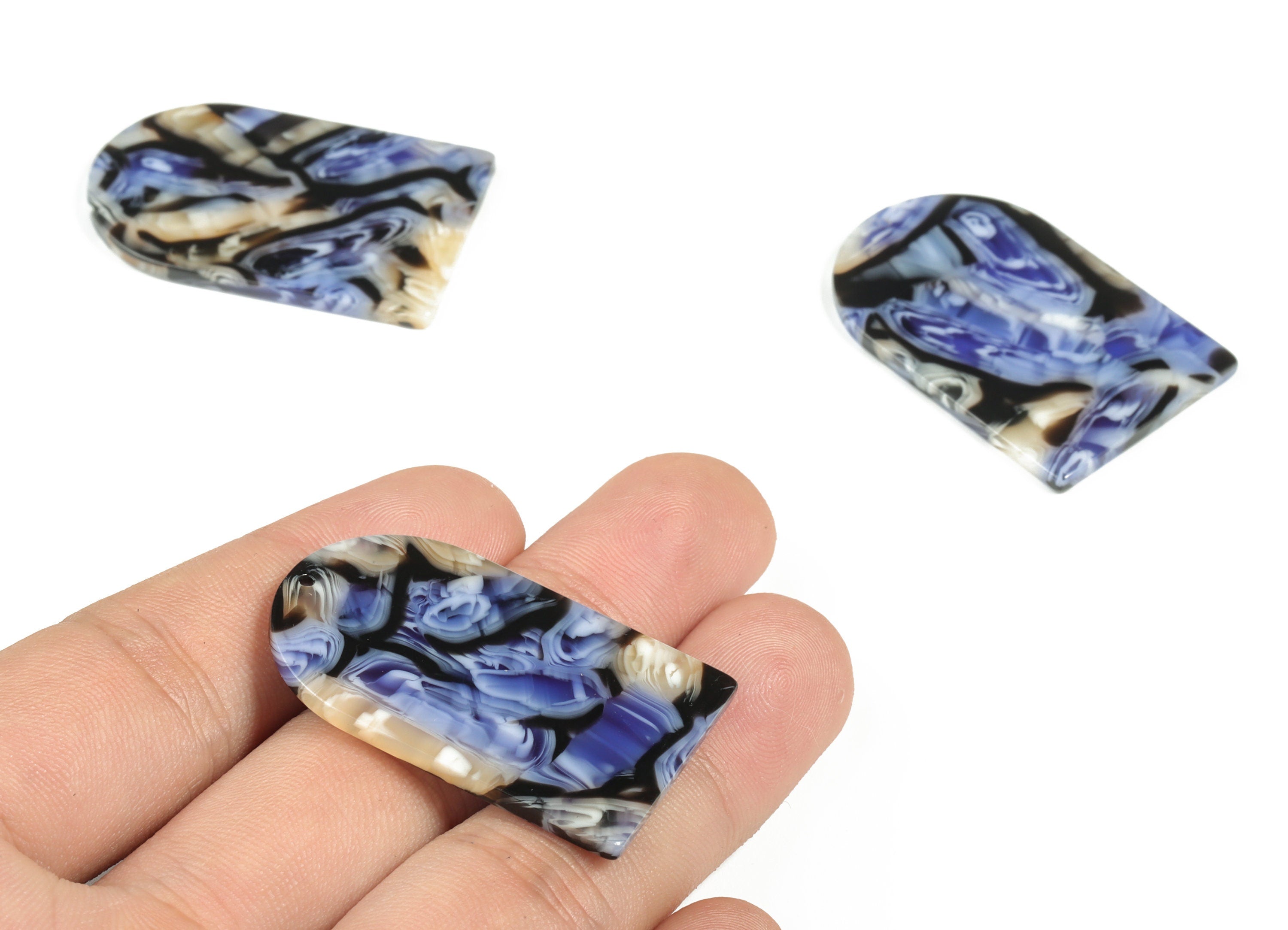 Acrylic D Earring Charms - Acrylic D Pendant - Earring Finding - Jewelry Making Supplies - Color Code:A574 - 39.83x25.84x2.5mm - AC2229-A574 - DOMEDBAZAAR