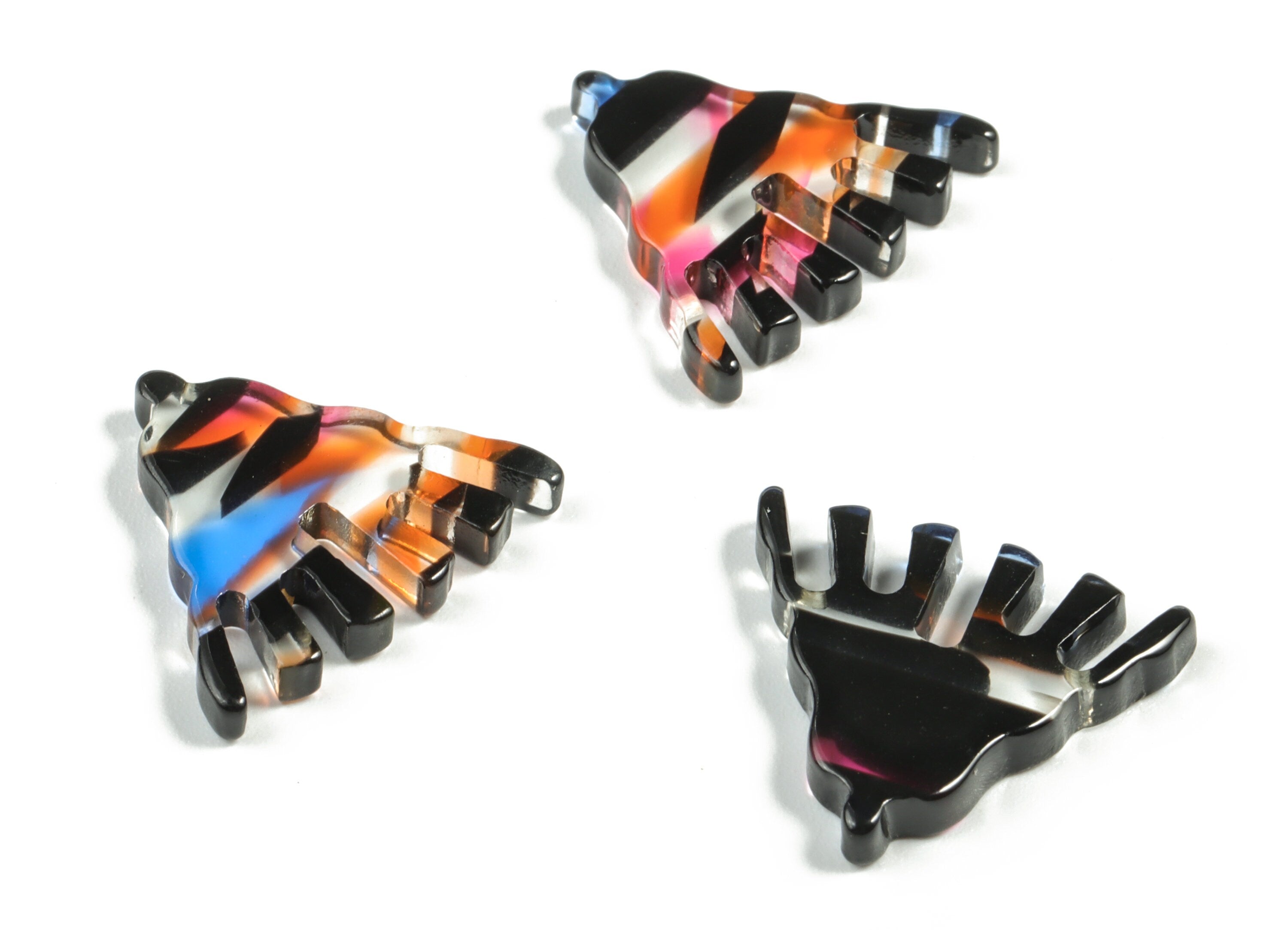 Acrylic Palm Earring Charms - Acrylic Palm Pendant - Jewelry Making Supplies - Color Code:A565 - 20.39x18.48x2.91mm - AC2234-A565 - DOMEDBAZAAR