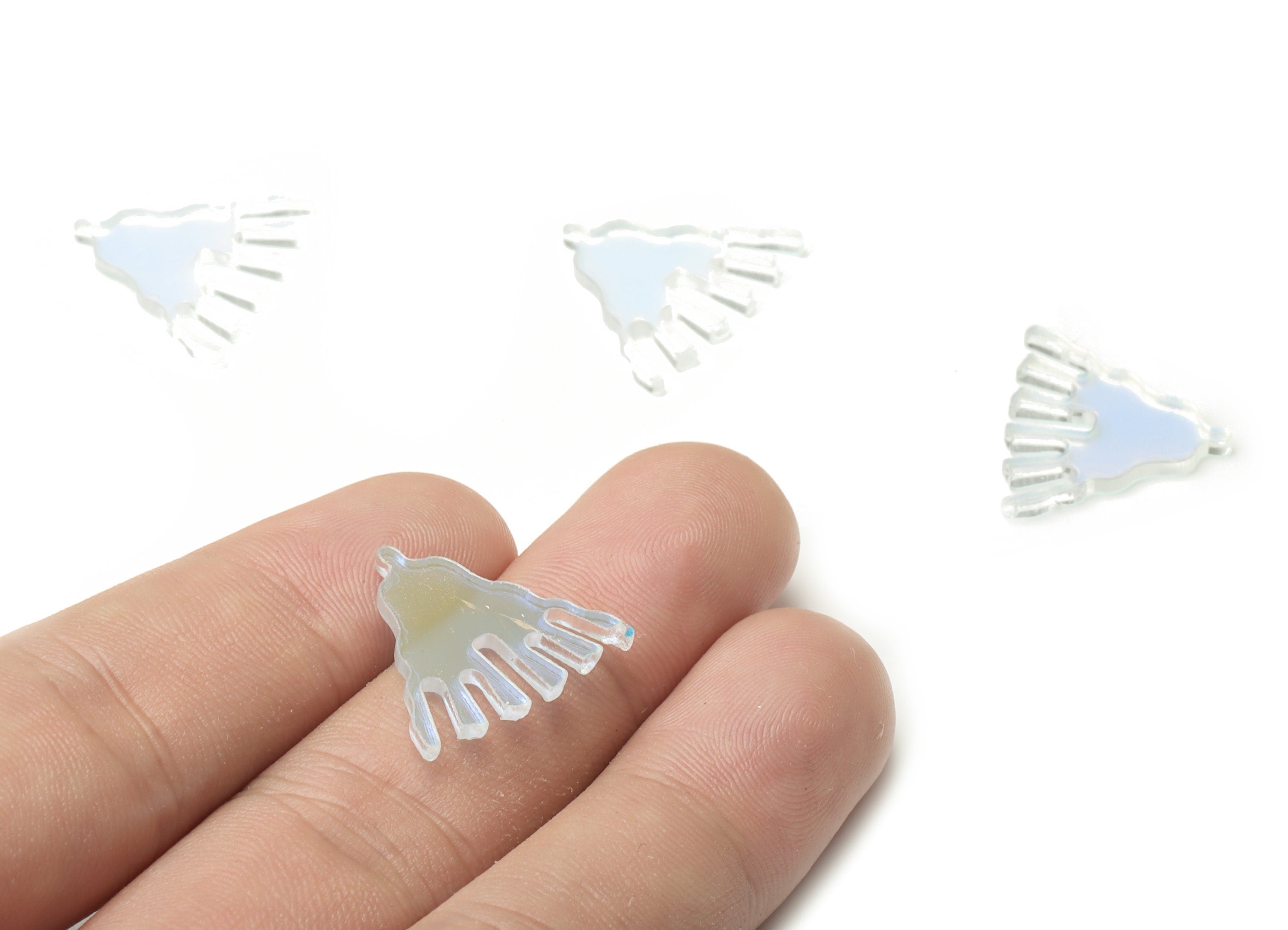 Colorful Acrylic Palm Earring Charms - Acrylic Palm Pendant - Jewelry Making Supplies - Color Code:A575 - 20.26x18.28x1.7mm - AC2234-A575 - DOMEDBAZAAR