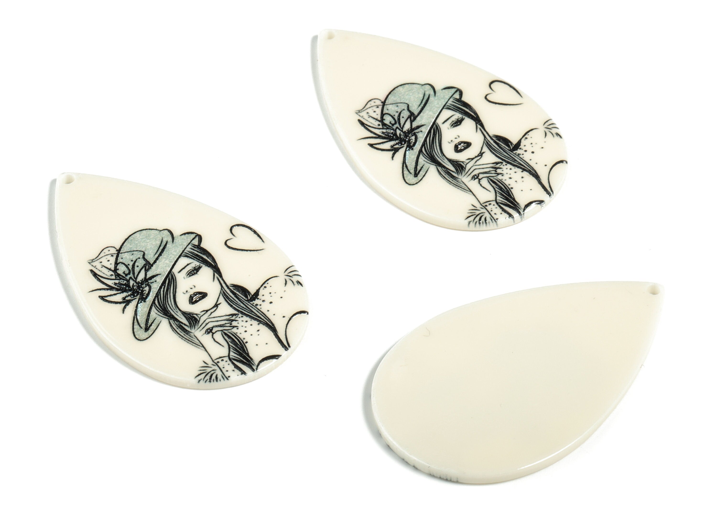 Acrylic Drop Charms – Women Abstract Art Earrings Charm – Acrylic Drop Pendant – DIY Jewelry Making Supplies - 53.99 X33.03X2.54 – AC2220 - DOMEDBAZAAR