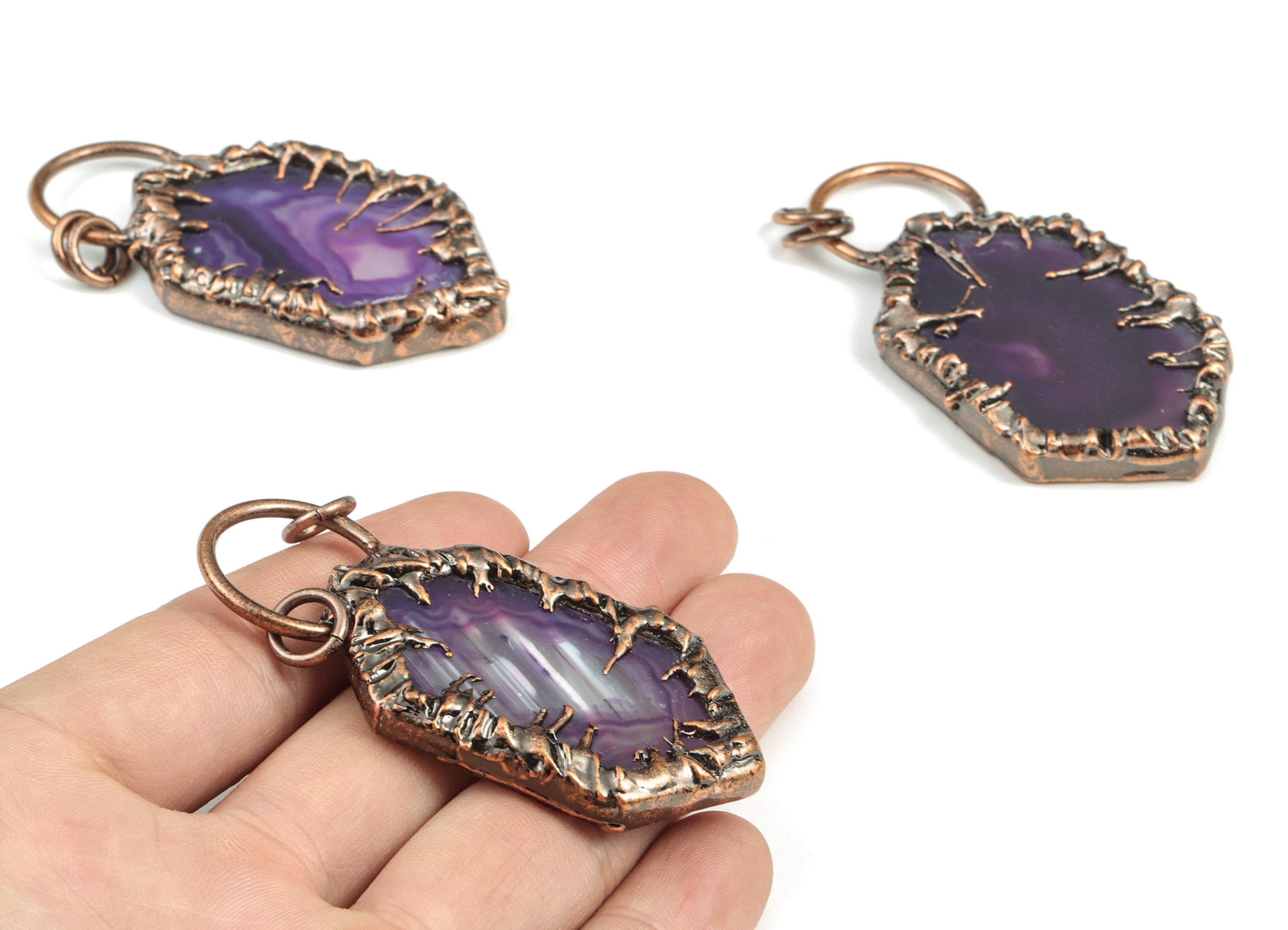 Hexagon Agate Charm –Agate Pendant Charm – Agate Gemstone Earring Charms– Average Size - Jewelry Making –64.68x31.63x6.82mm- NS1292 - DOMEDBAZAAR