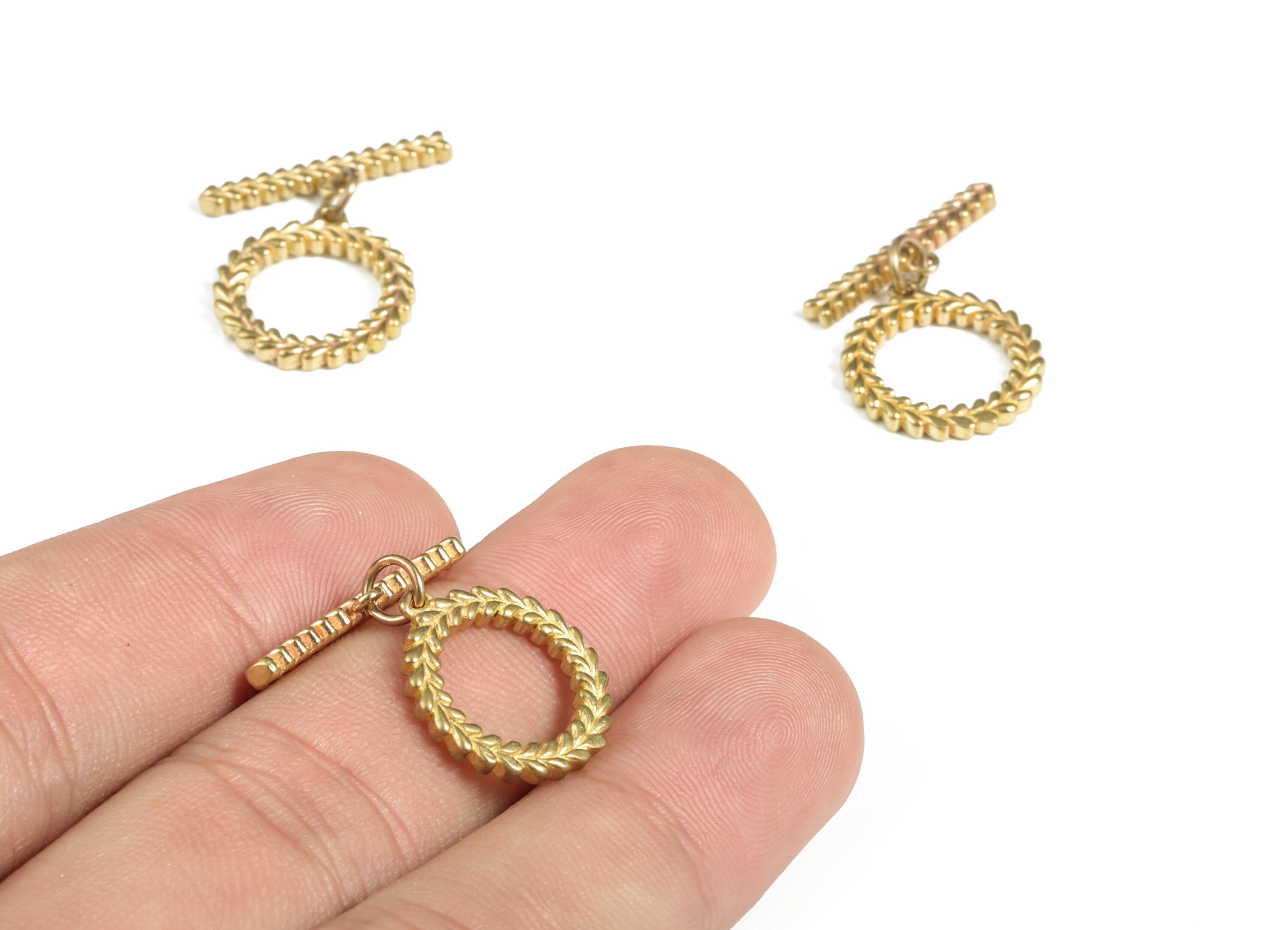 Brass Toggle and Bar Clasp Set - Raw Brass Modern Jewelry Clasp - DIY Jewelry Supplies – Bracelet Clasp - 25.48x20.68x1.91mm - PP4039 - DOMEDBAZAAR