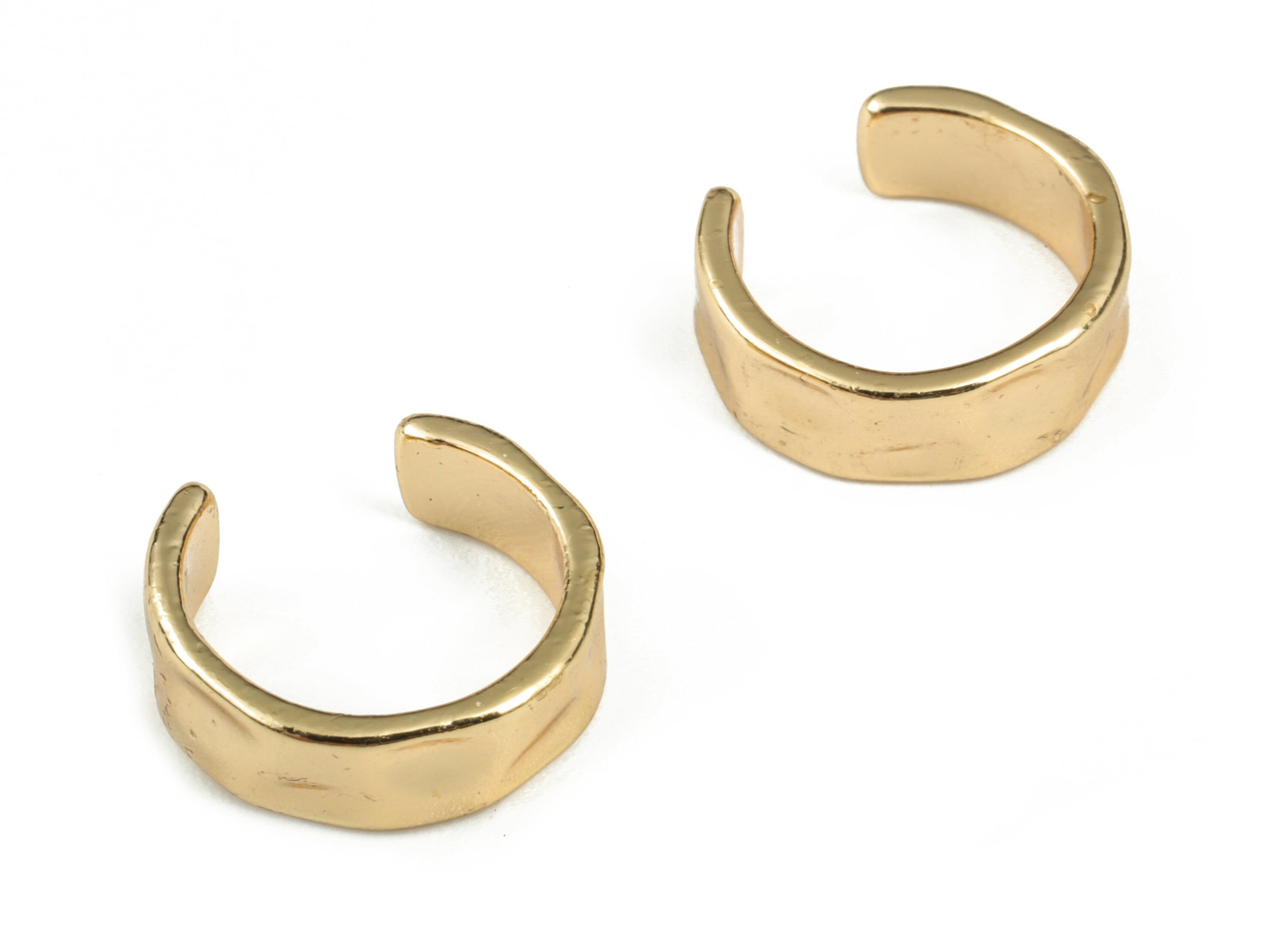 Brass Thick Ear Cuff - No Piercing Ear cuff – Earring Gold Jewelry - Non Pierced Gold Fake Piercing - 13.27 x 12.65 x 1.38mm - RGP2832 - DOMEDBAZAAR