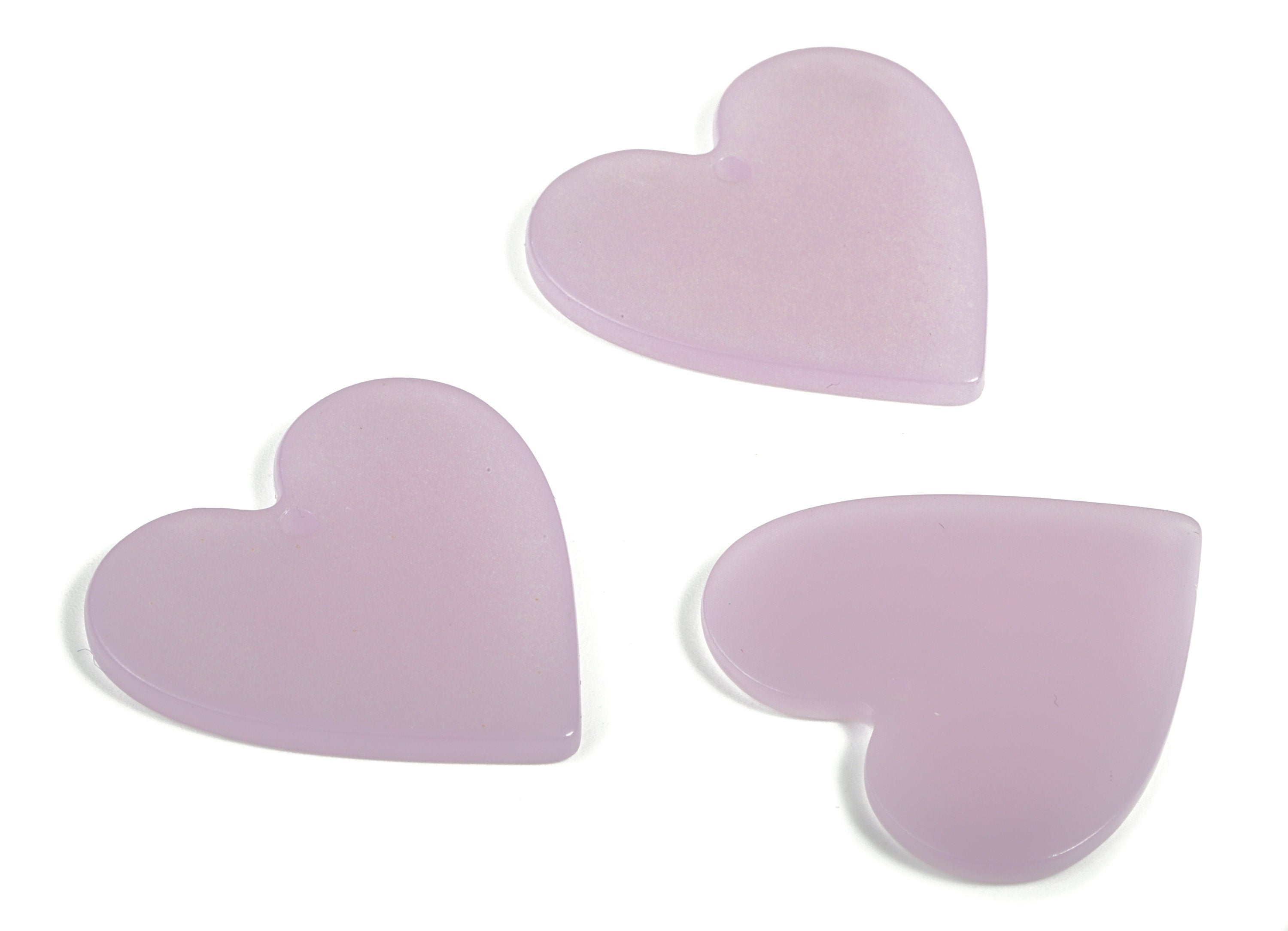 Acrylic Heart Earring Charms - Heart Pendant - Earring Findings - Jewelry Supplies - Color Code: A613 - 31.76x31.19x2.19mm - AC1431-A613 - DOMEDBAZAAR